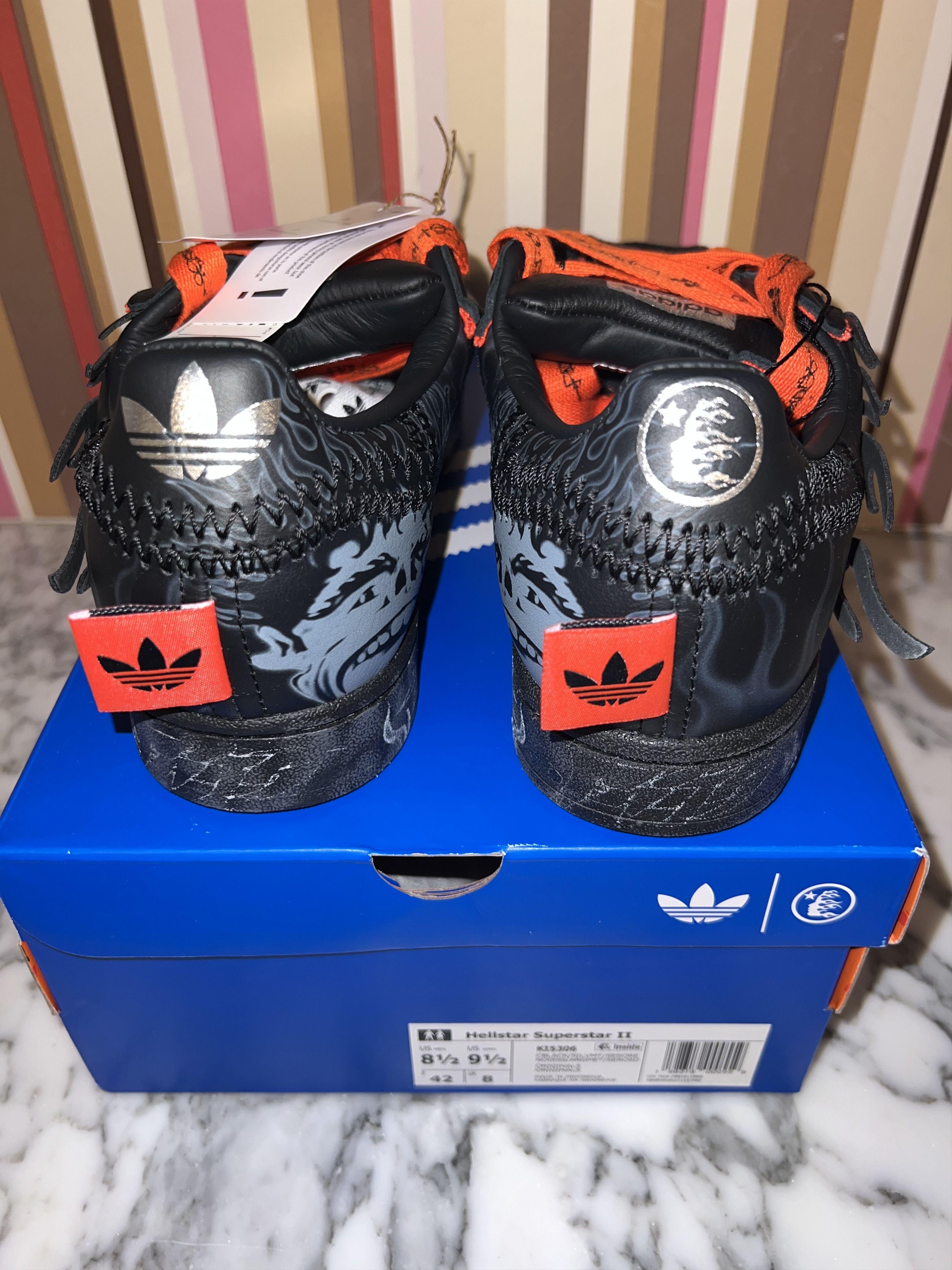HELLSTAR Hellstar x Adidas Superstar 2 Orange Sz 8.5 Complexcon Size US 8.5 / EU 41-42 - 3 Thumbnail
