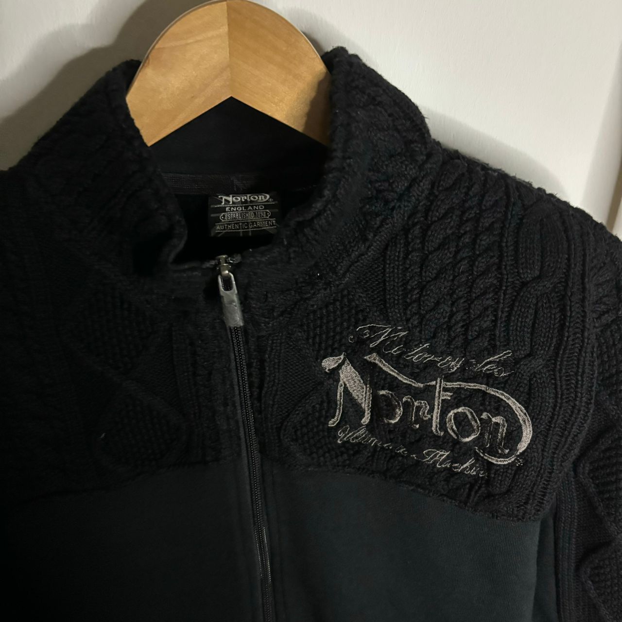 Norton × Vintage Vintage Norton Black Hoodie Size US XL / EU 56 / 4 - 2 Thumbnail