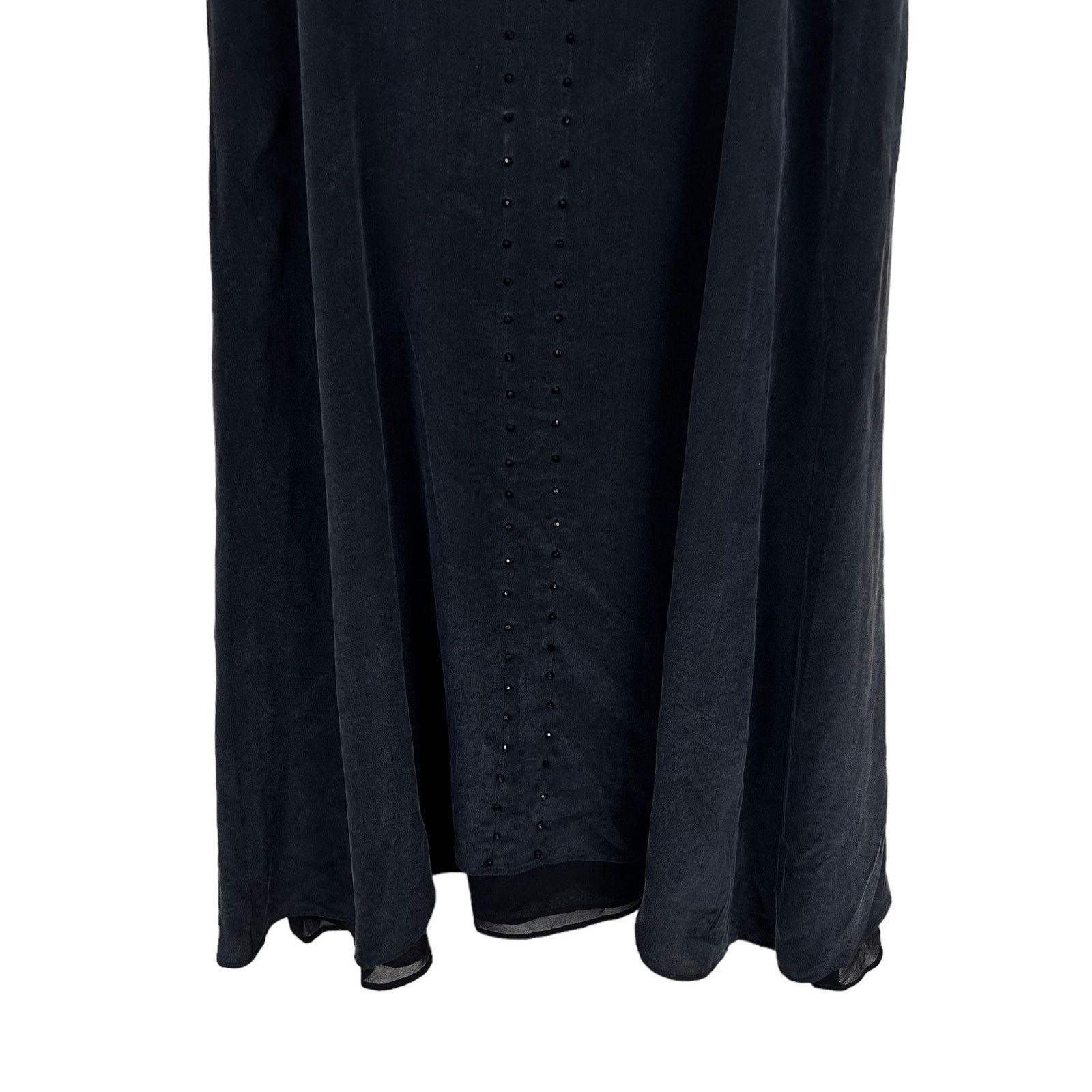 Theory Theory Black Silk Beaded Spaghetti Strap Dress Sz 4 Size S / US 4 / IT 40 - 9 Thumbnail