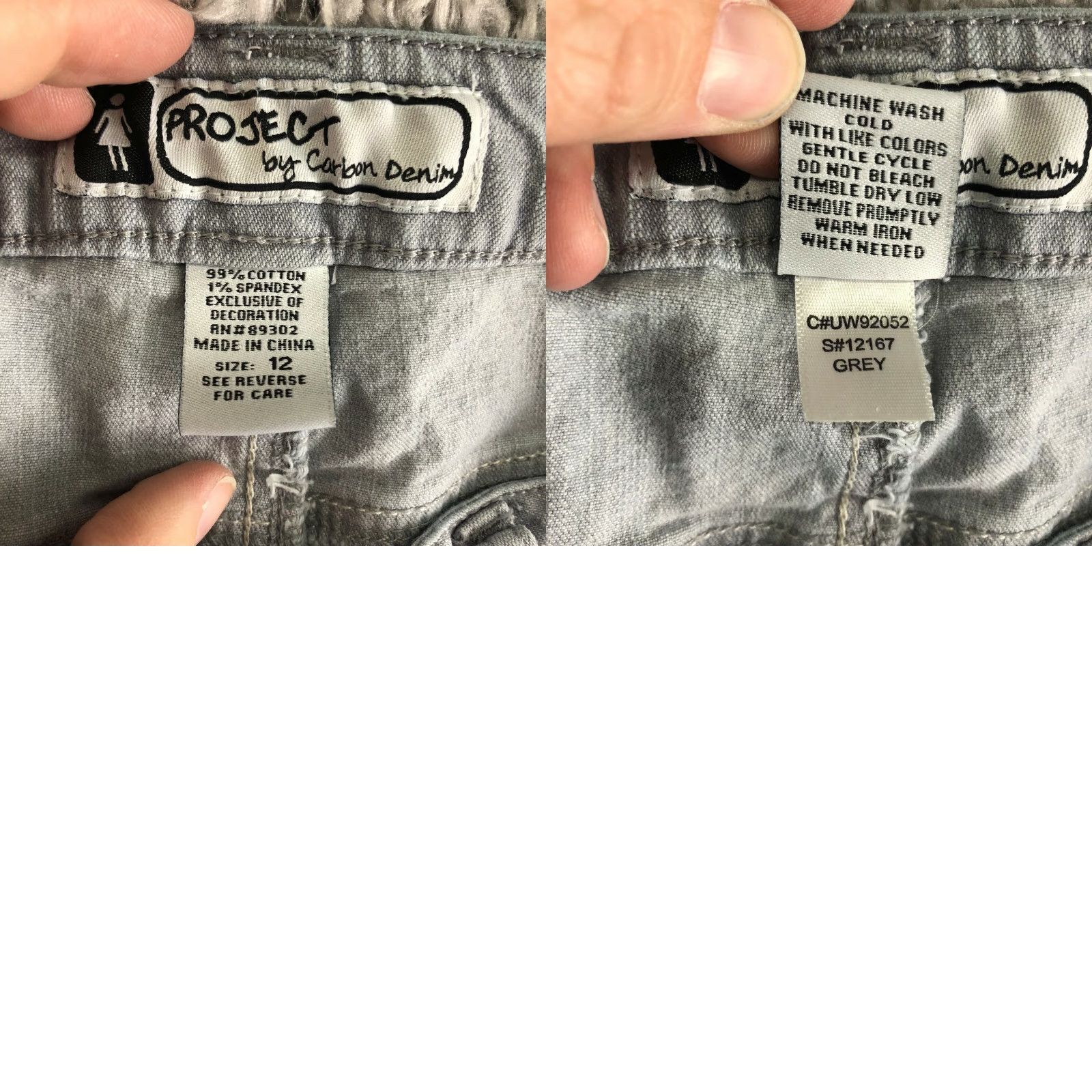 Carbon Project by Carbon Denim Womens Size 12 Mid Rise Skinny Gray Jeans Size 34" / US 12 / IT 48 - 8 Thumbnail