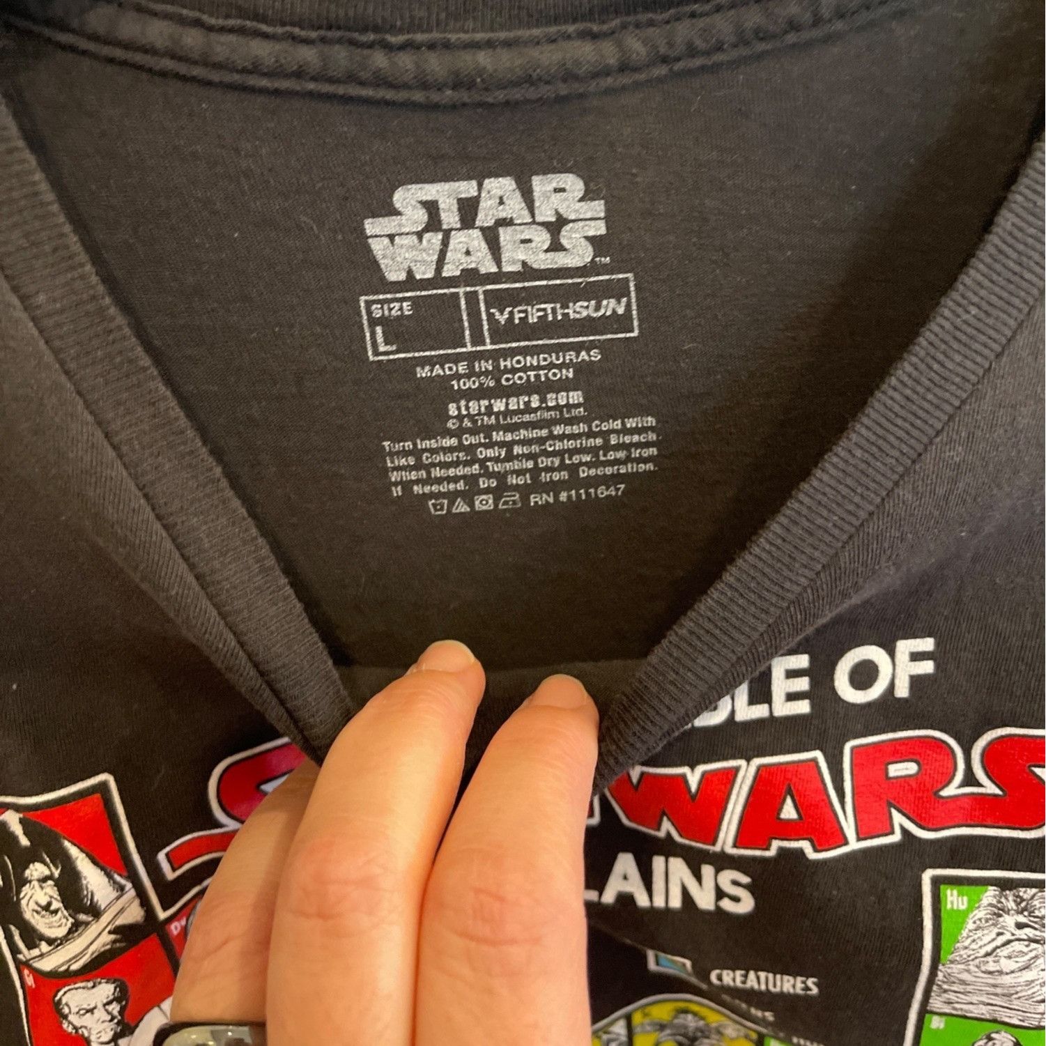 Star Wars Star Wars Periodic Table of Villains T-shirt Black Cotton Gr Size US L / EU 52-54 / 3 - 3 Thumbnail