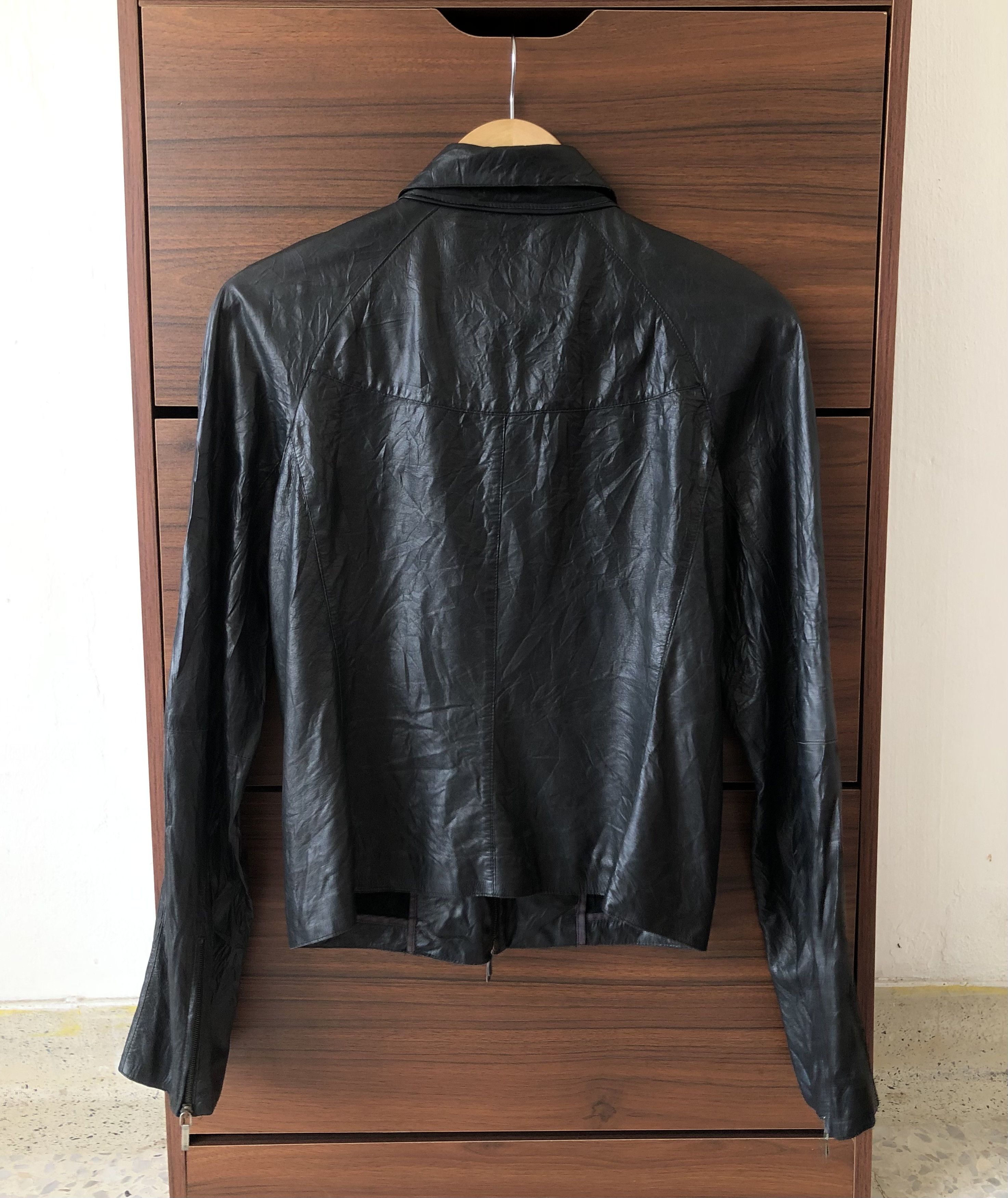 Jil Sander RARE🔥SS06 JIL SANDER BY RAF SIMONS BIKER LAMBSKIN Size S / US 4 / IT 40 - 3 Thumbnail