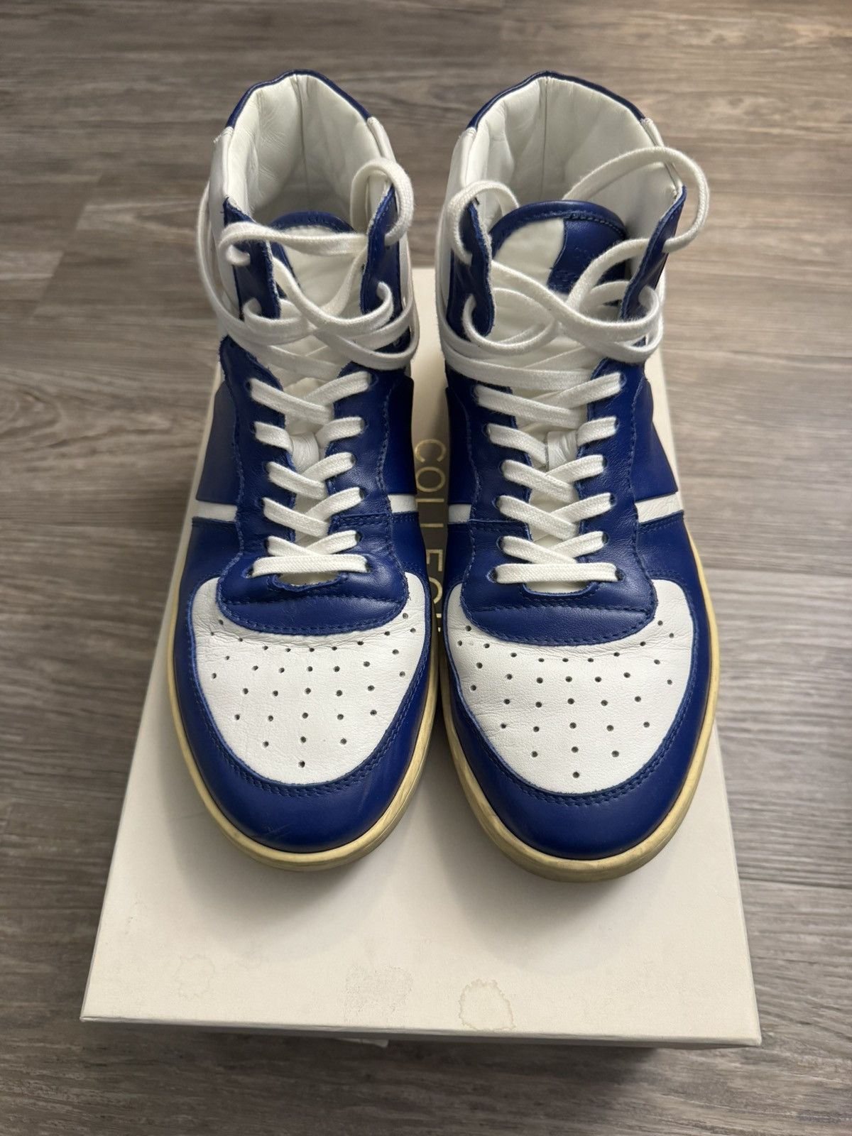 Collegium Collegium High Top Sneakers Blue Size US 7 / EU 40 - 1 Thumbnail