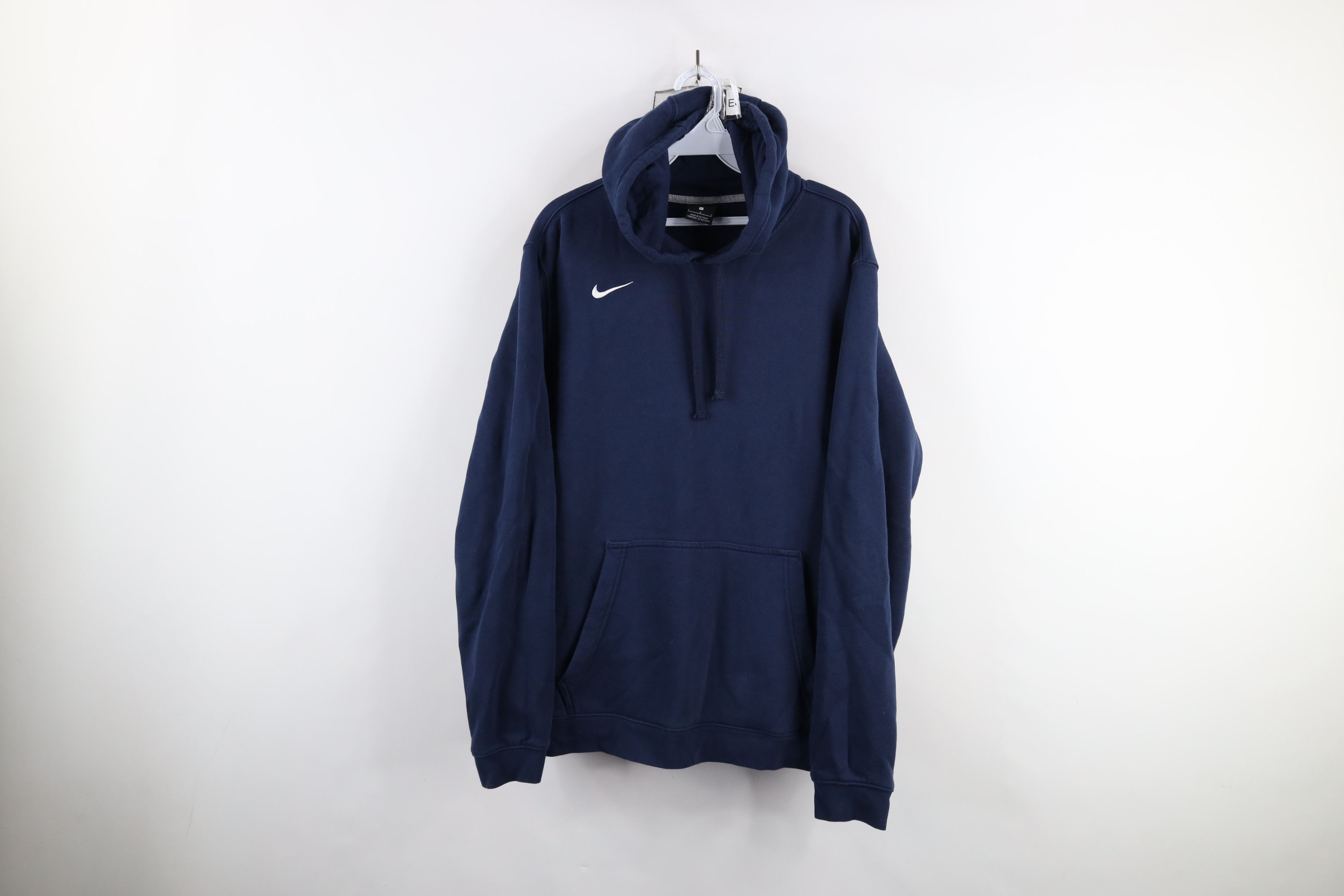 Nike × Vintage Vintage Y2K Nike Scott Mini Swoosh Hoodie Sweatshirt Blue Size US L / EU 52-54 / 3 - 1 Thumbnail