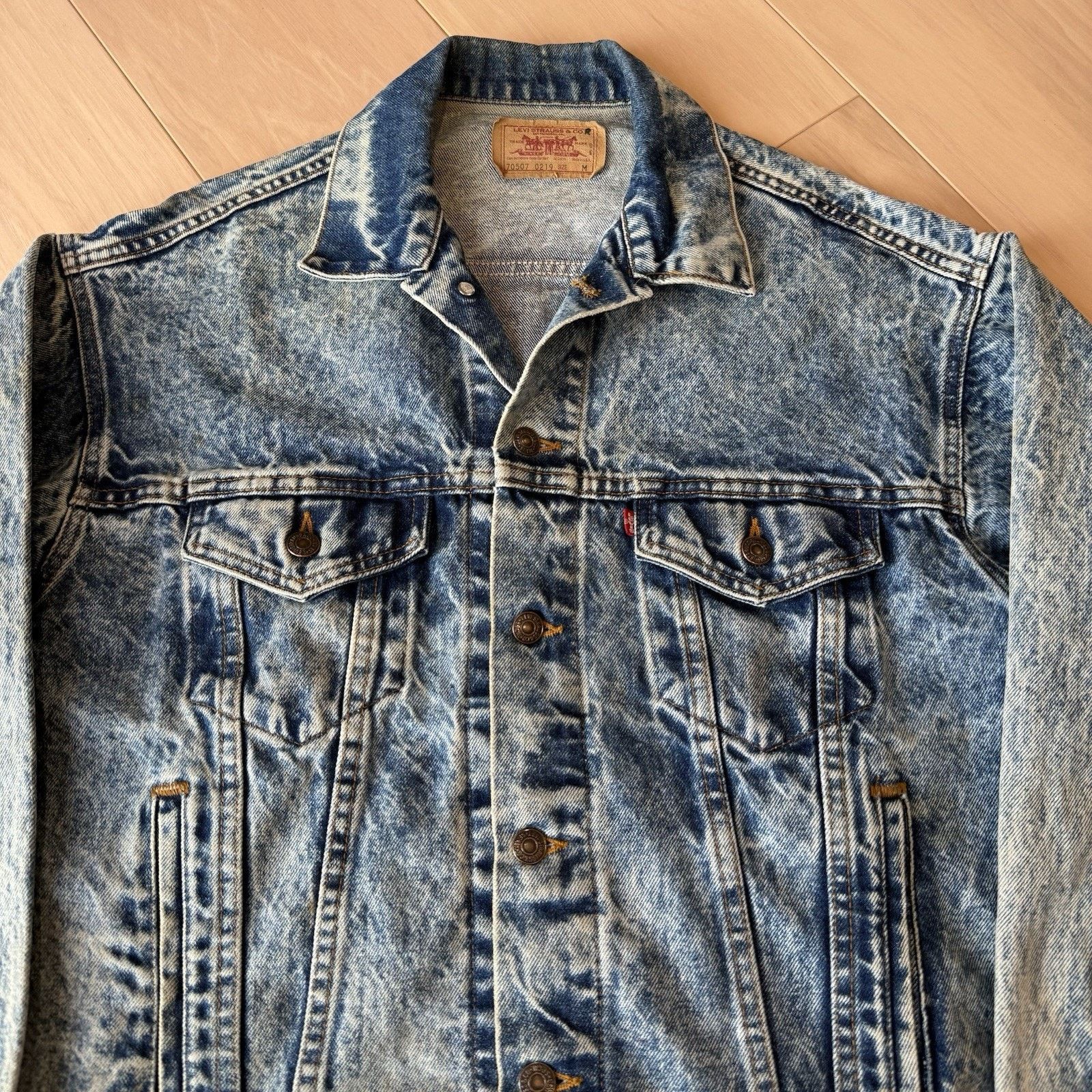 Levi's × Vintage Vintage Levis Denim Jacket M Blue 80s Acid Wash Made in USA Size US M / EU 48-50 / 2 - 3 Thumbnail