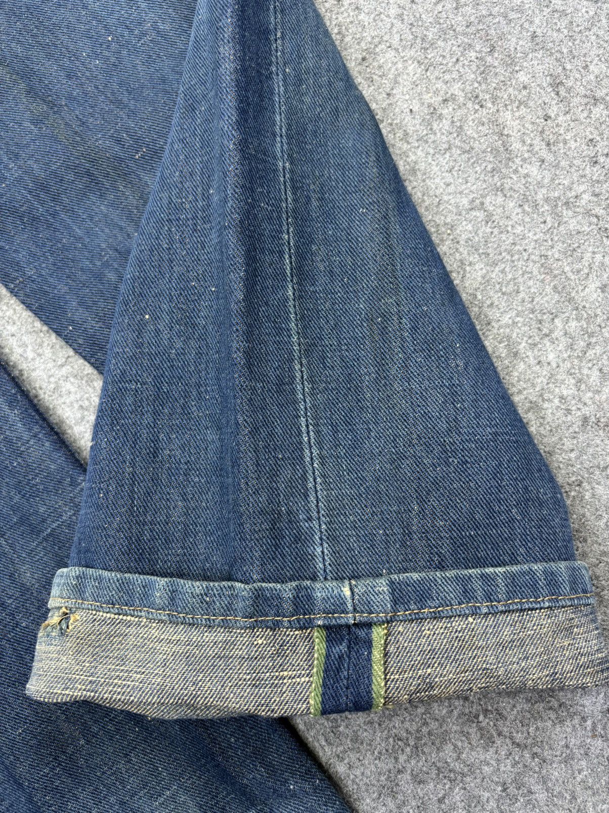 Edwin Vintage Wide Edwin 505 Green Selvedge Denim F800 Size US 31 - 11 Thumbnail