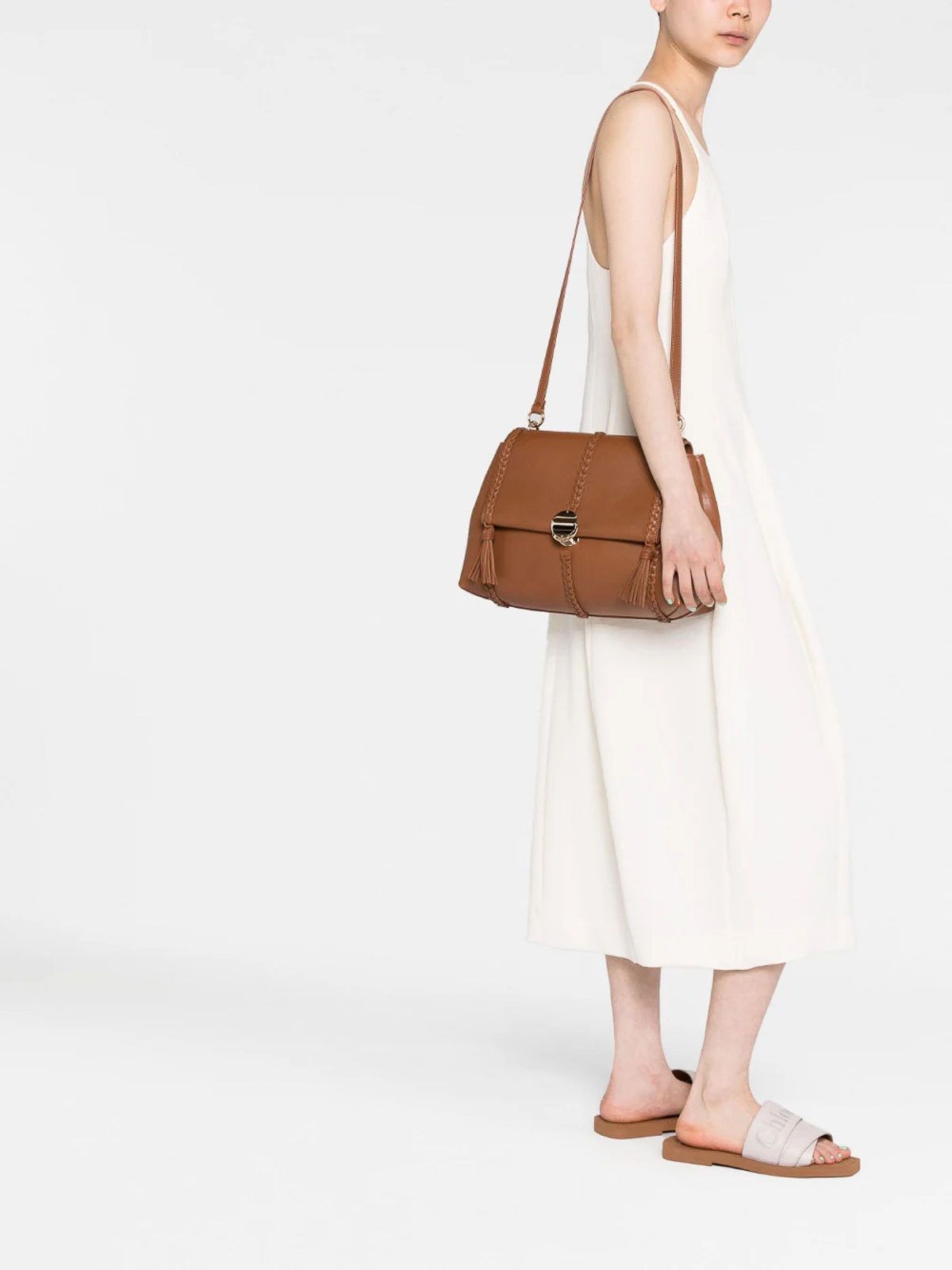 Chloe o1loc1c0325 Size: OS / CHC23 Penelope Medium Bag in Caramel Size ONE SIZE - 4 Thumbnail