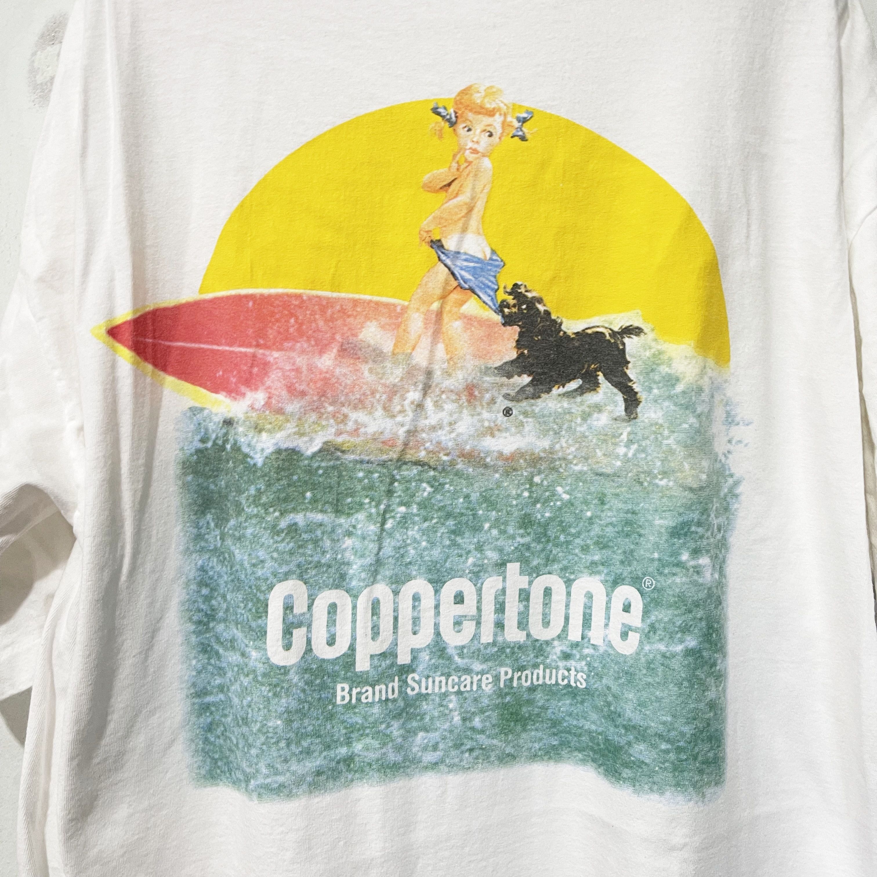 Vintage Vintage 90s Coppertone Surf T-Shirt Size US XL / EU 56 / 4 - 2 Thumbnail