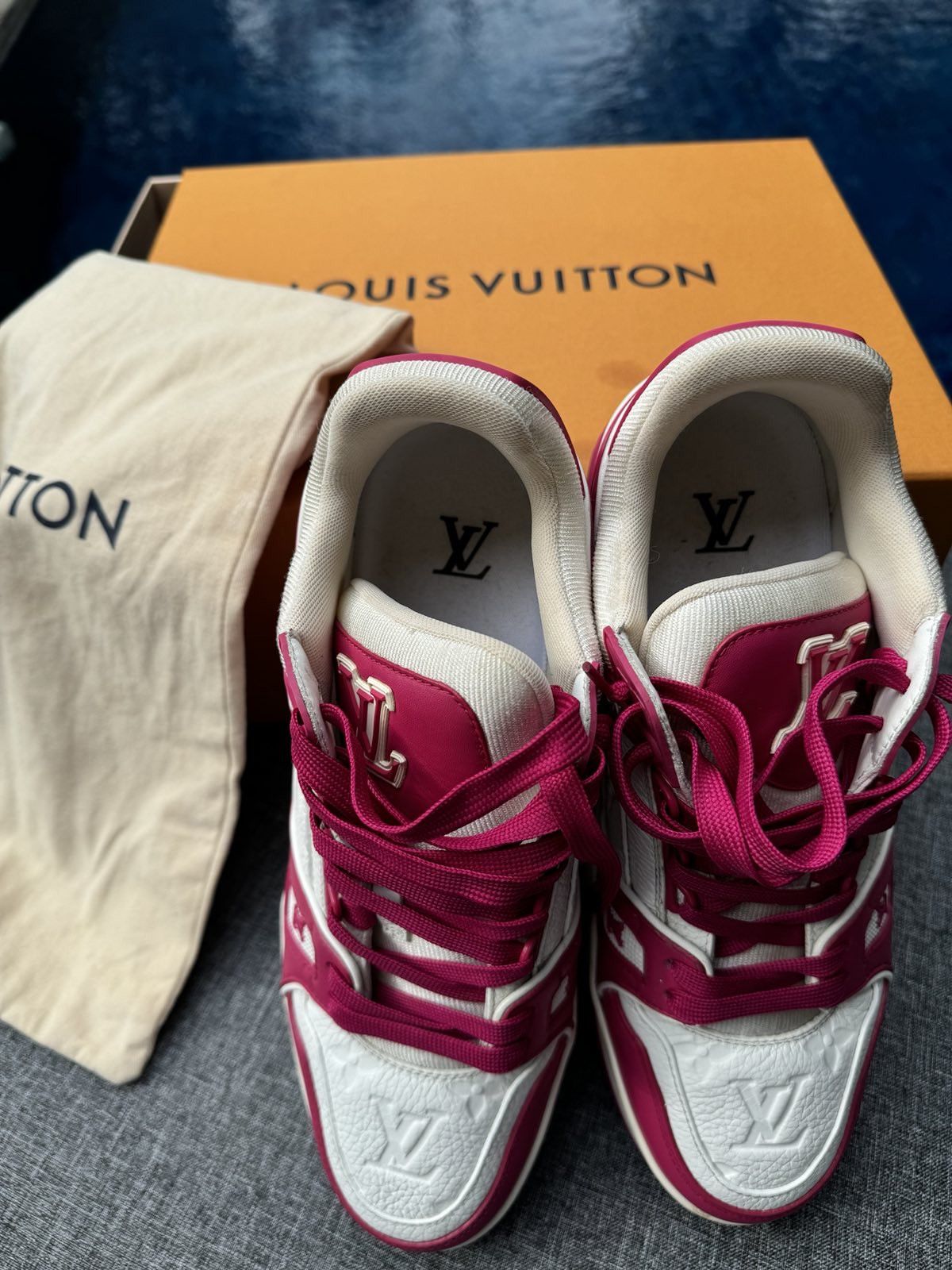 Louis Vuitton Louis Vuitton Trainer Low White Fuchsia Size US 7.5 / EU 40-41 - 13 Thumbnail