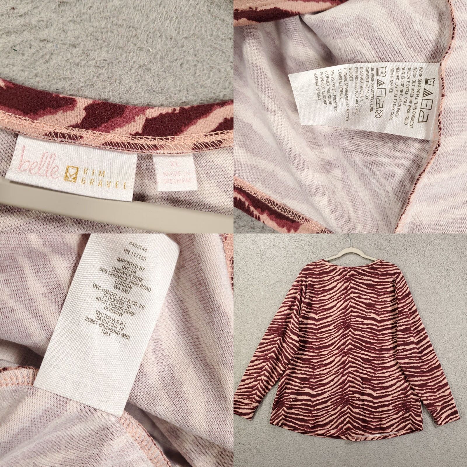 Vintage Belle Kim Gravel Top Womens Sz XL Brushed Animal Print Tiger Soft Sweatshirt Top Size XL / US 12-14 / IT 48-50 - 8 Thumbnail