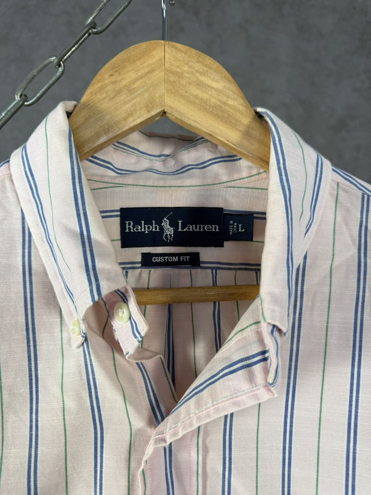 Polo Ralph Lauren Polo Ralph Lauren designer logo striped shirt Size US L / EU 52-54 / 3 - 3 Thumbnail