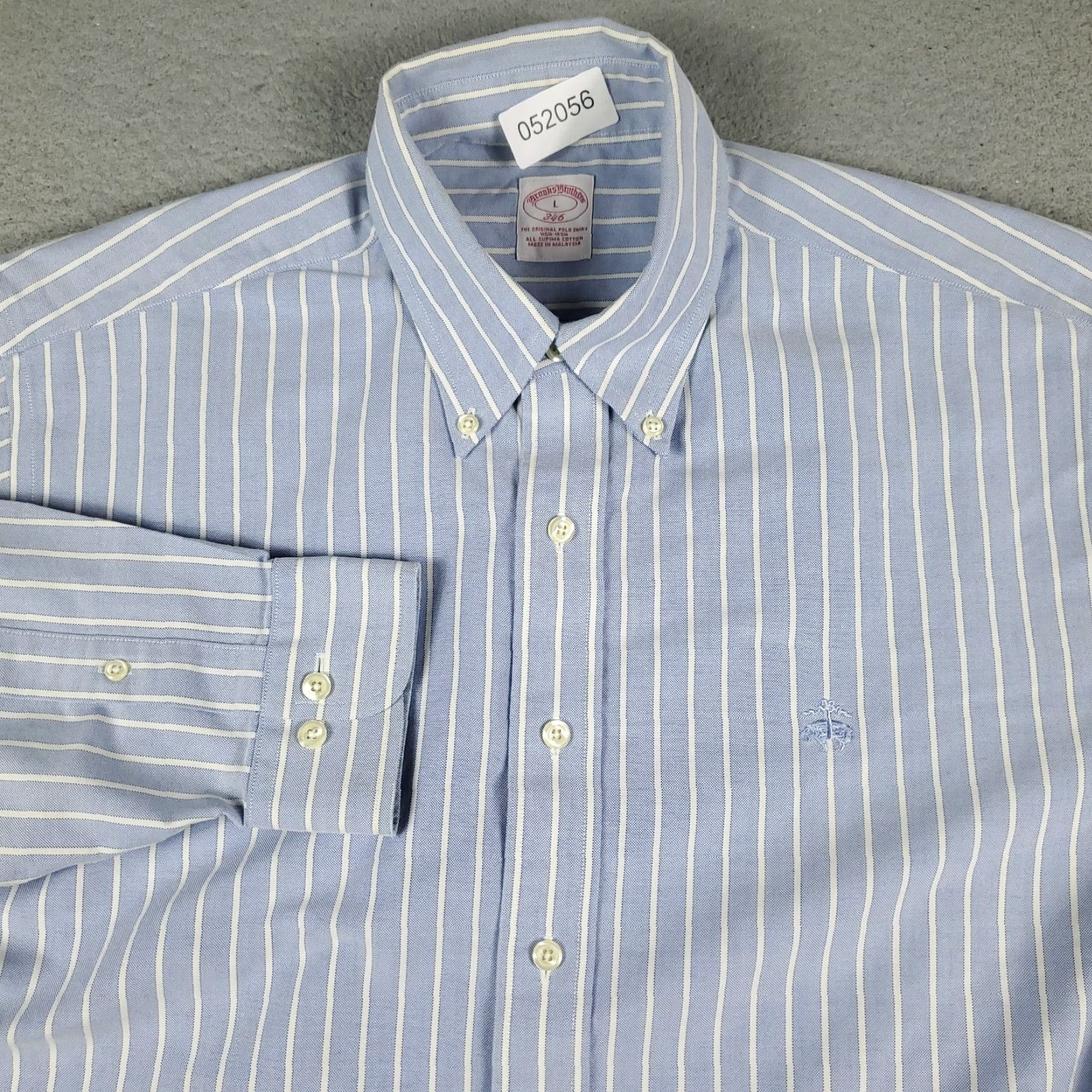 Brooks Brothers VINTAGE Brooks Brothers Shirt Men's Large Blue Striped Casual Button Up Long Sleeve Size US L / EU 52-54 / 3 - 2 Thumbnail