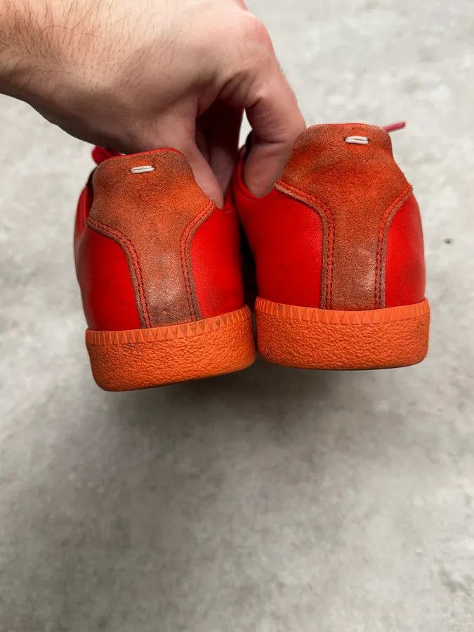 Maison Margiela Maison Margiela Replica Gats Triple Red Leather Sneakers Size US 7 / IT 37 - 4 Thumbnail