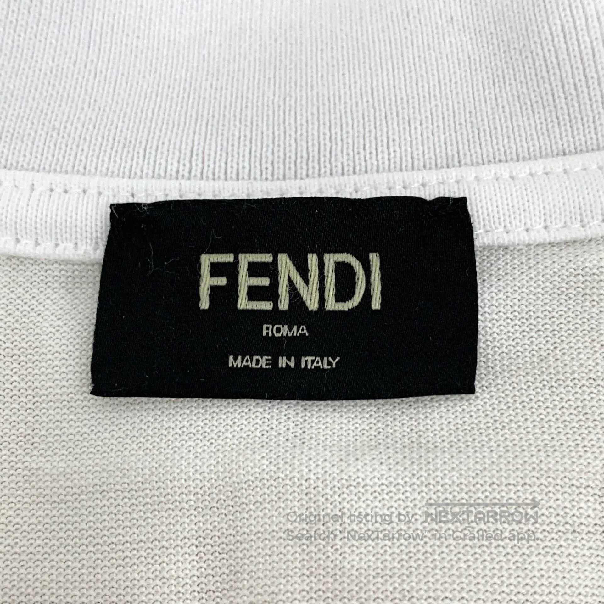 Fendi fendi beige logo print short sleeve polo. Size US M / EU 48-50 / 2 - 5 Thumbnail