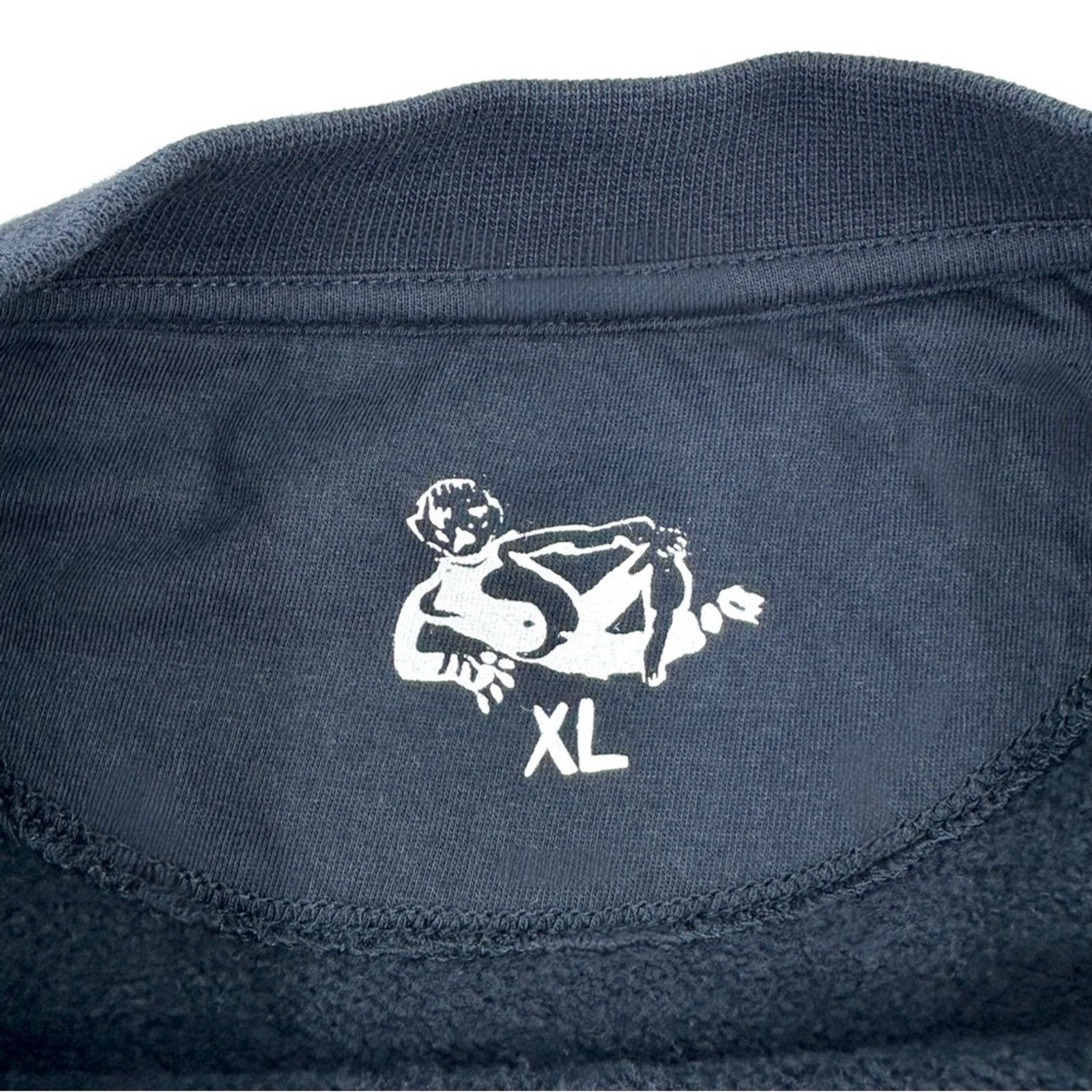 DANCER Flower Logo Crew Sweat in Dark Navy - Embroidered Sweatshirt Size US XL / EU 56 / 4 - 6 Thumbnail