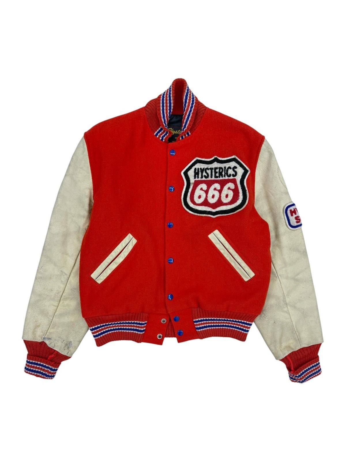 Hysteric Glamour 💥RARE💥90s HYSTERIC GLAMOUR 666 Varsity Letterman USA🇺🇸 Jacket Size US M / EU 48-50 / 2 - 1 Thumbnail
