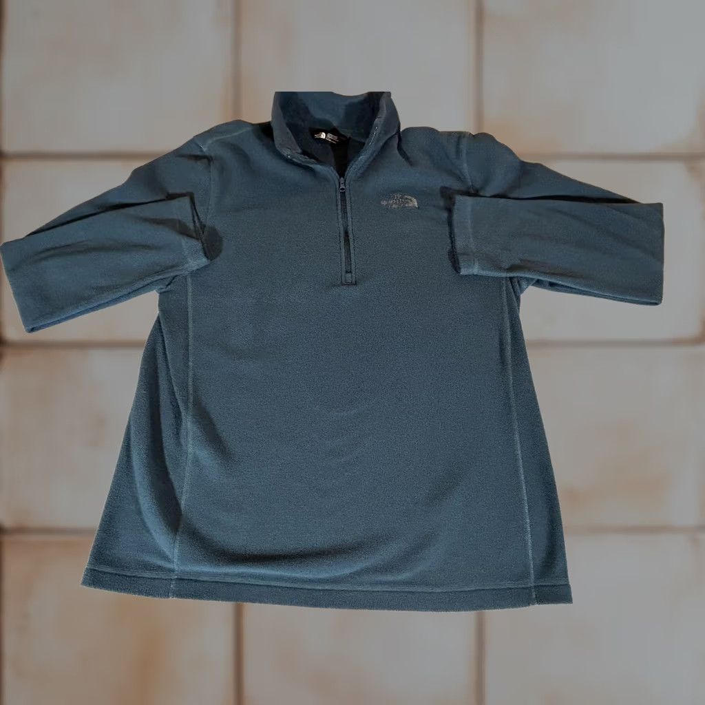 The North Face The North Face Pullover Mens M Blue 1/4 Zip Fleece Sweater Hiking Outdoor Size US M / EU 48-50 / 2 - 1 Thumbnail