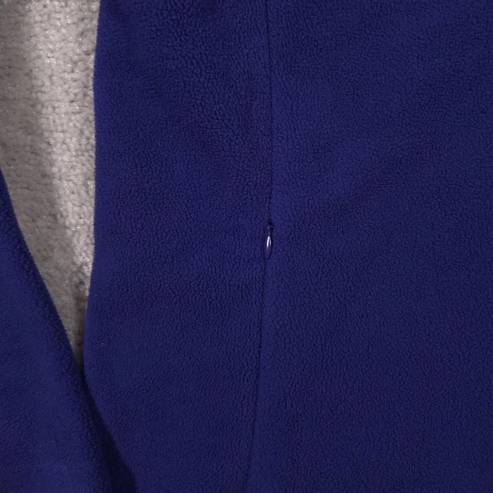 Vintage ButterFleece Sweater Womens Large Blue Fleece 1/4 Zip Mock Neck Pullover Pockets Size L / US 10 / IT 46 - 6 Thumbnail