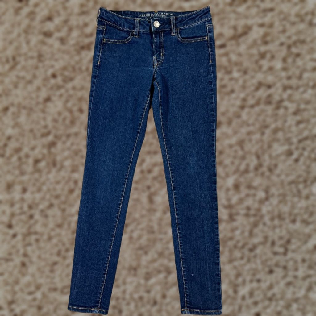 American Eagle Outfitters American Eagle Pants Womens 6 Blue Skinny Tapered Jegging Stretch Cotton Size 36" / US 14 / IT 50 - 1 Thumbnail