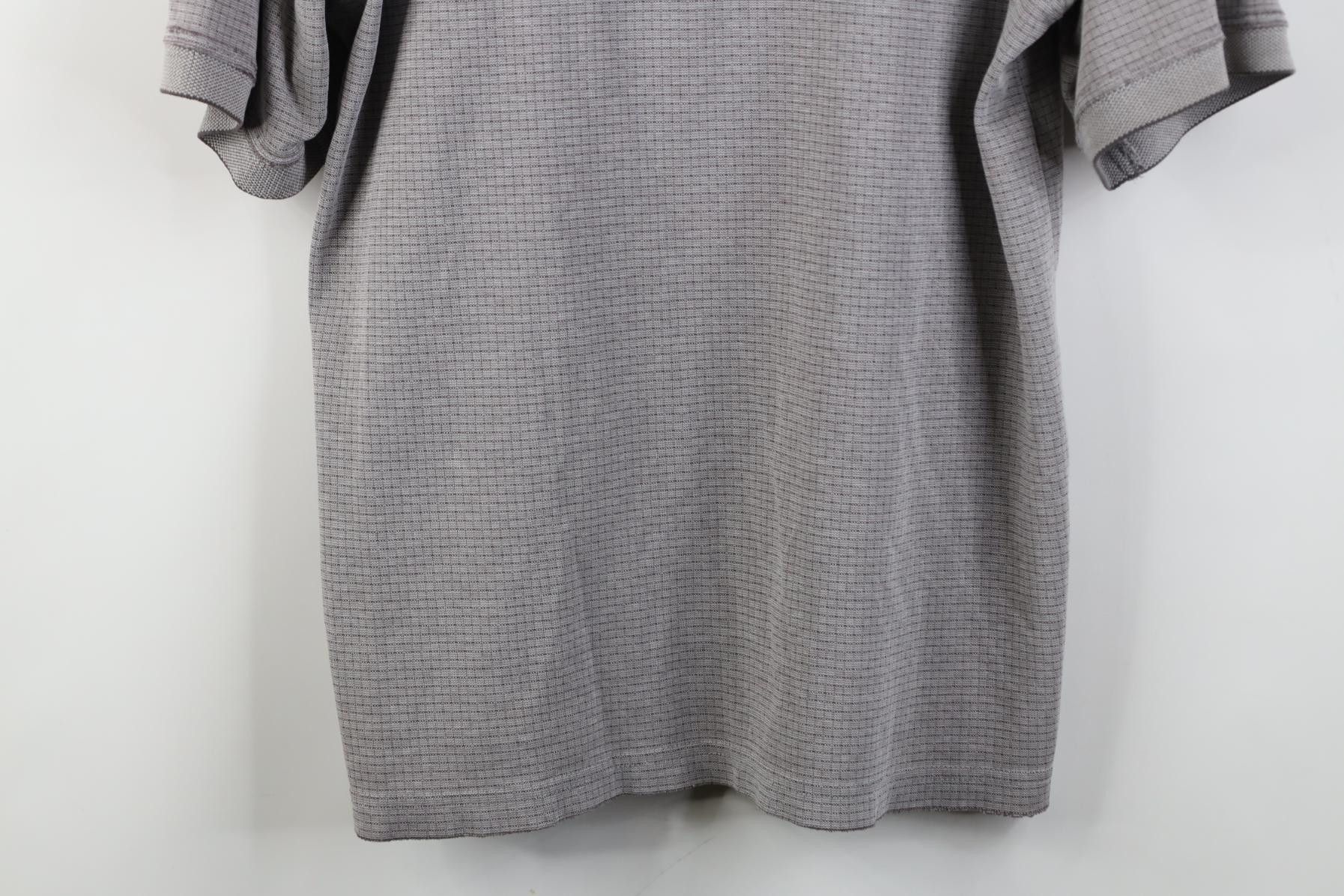 Vintage Vintage 90s Streetwear Checkered Knit Golf Polo Shirt Gray Size US M / EU 48-50 / 2 - 3 Thumbnail