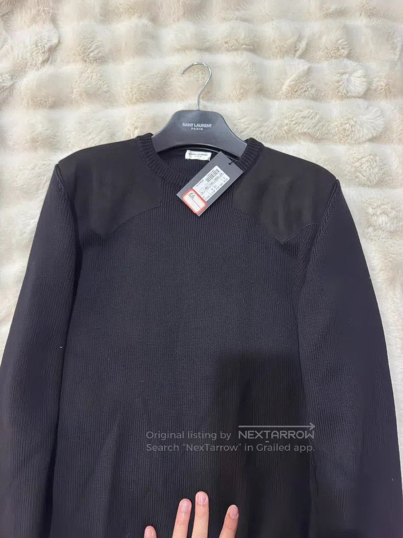 Saint Laurent Paris Saint Laurent Paris Sheepskin Patchwork Men's Sweater Size US M / EU 48-50 / 2 - 3 Thumbnail
