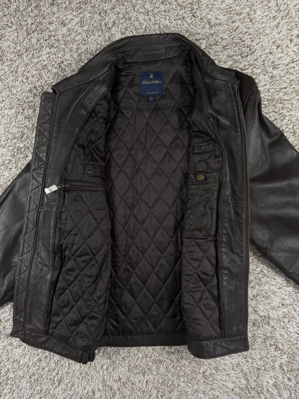 Brooks Brothers Brooks Brothers Genuine Bomber Full Zip Bemberg Lined Size US L / EU 52-54 / 3 - 12 Thumbnail