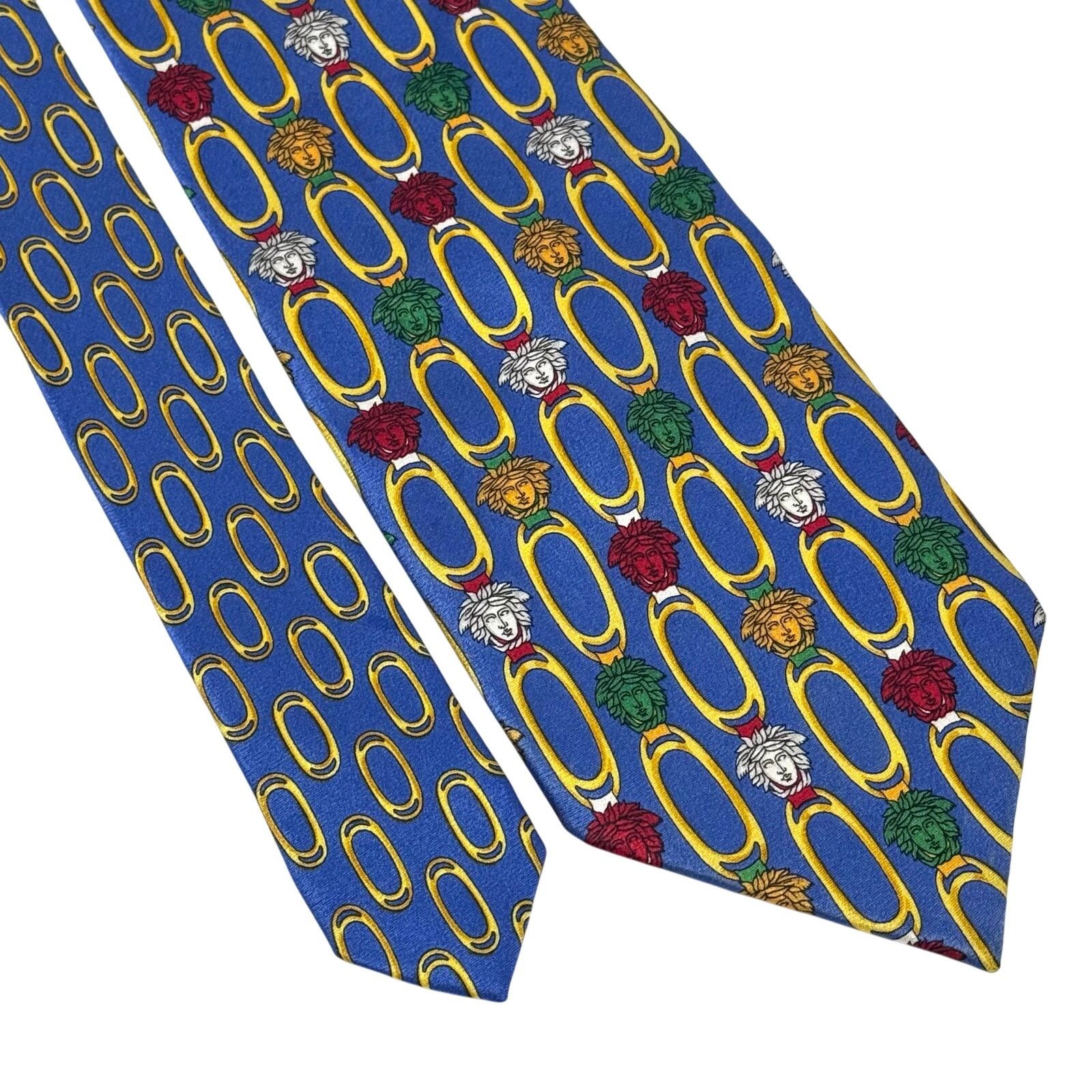 Versace Versace Blue Medusa Tie Size ONE SIZE - 7 Thumbnail
