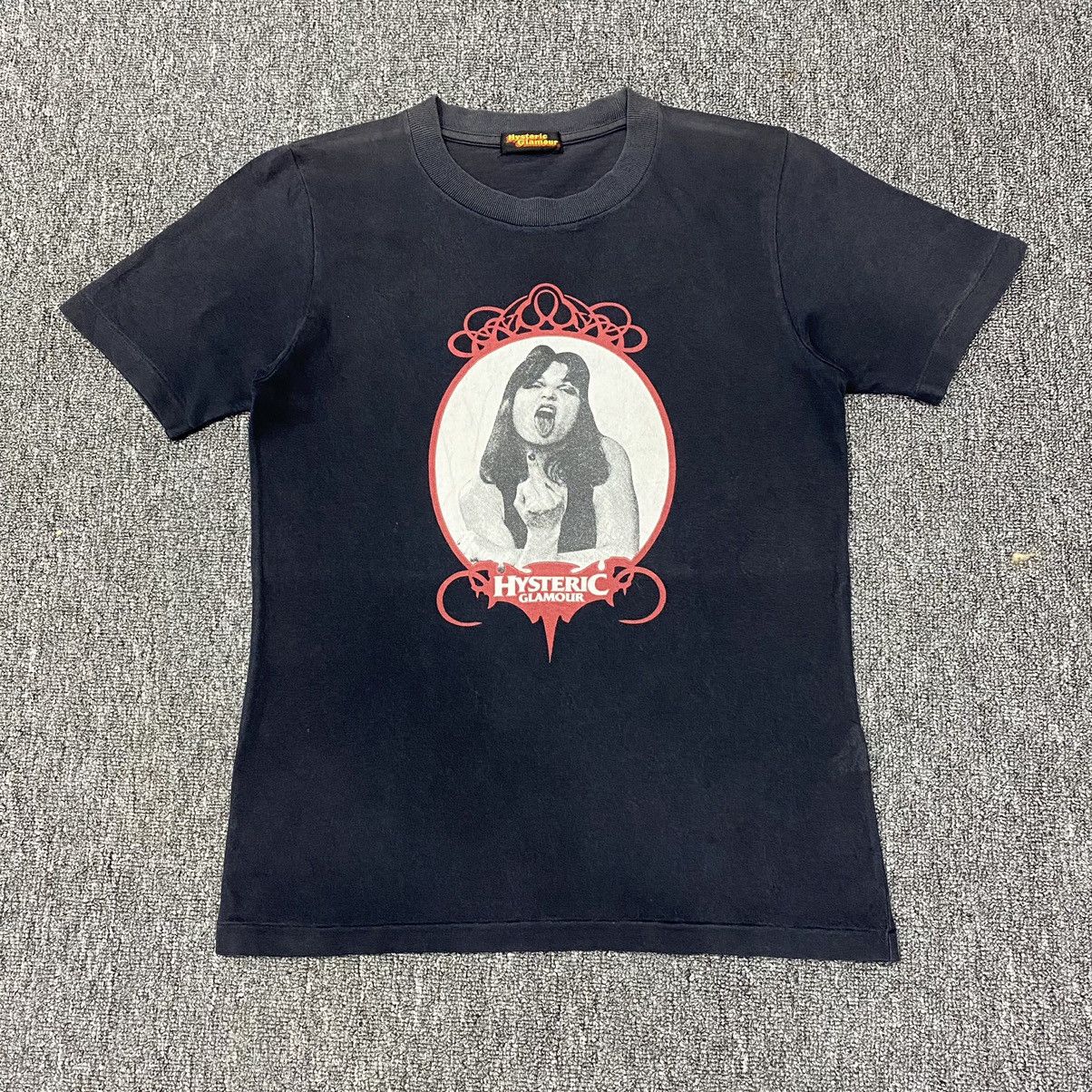 Hysteric Glamour smoke poem script freedom double layer tshirt