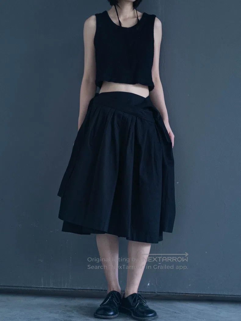 Junya Watanabe Junya Watanabe size XS Black wrap-around half skirt Size 22" - 4 Thumbnail