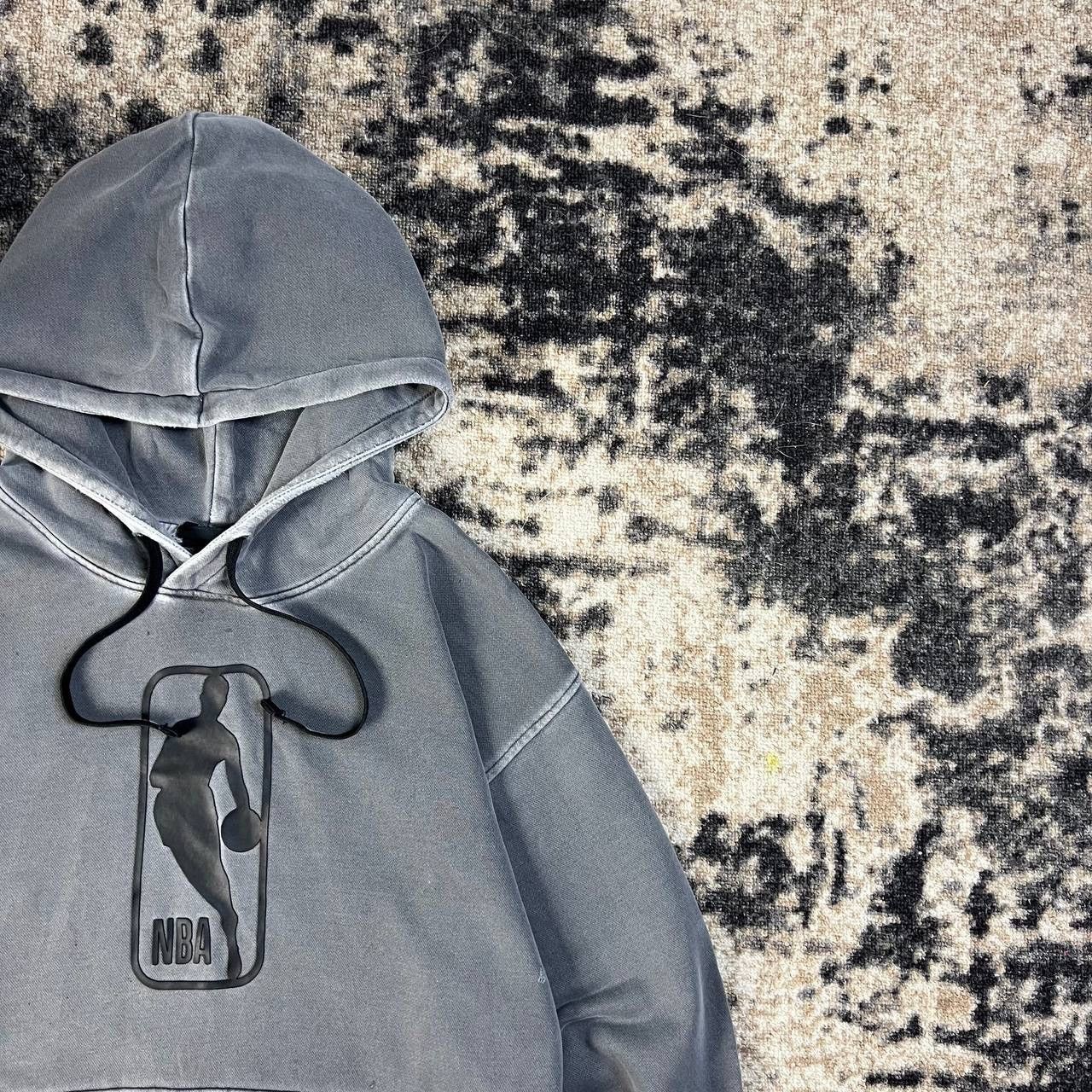 Nike Vintage Nike x NBA Big Logo Garment Dyed Distressed Hoodie Size US L / EU 52-54 / 3 - 3 Thumbnail