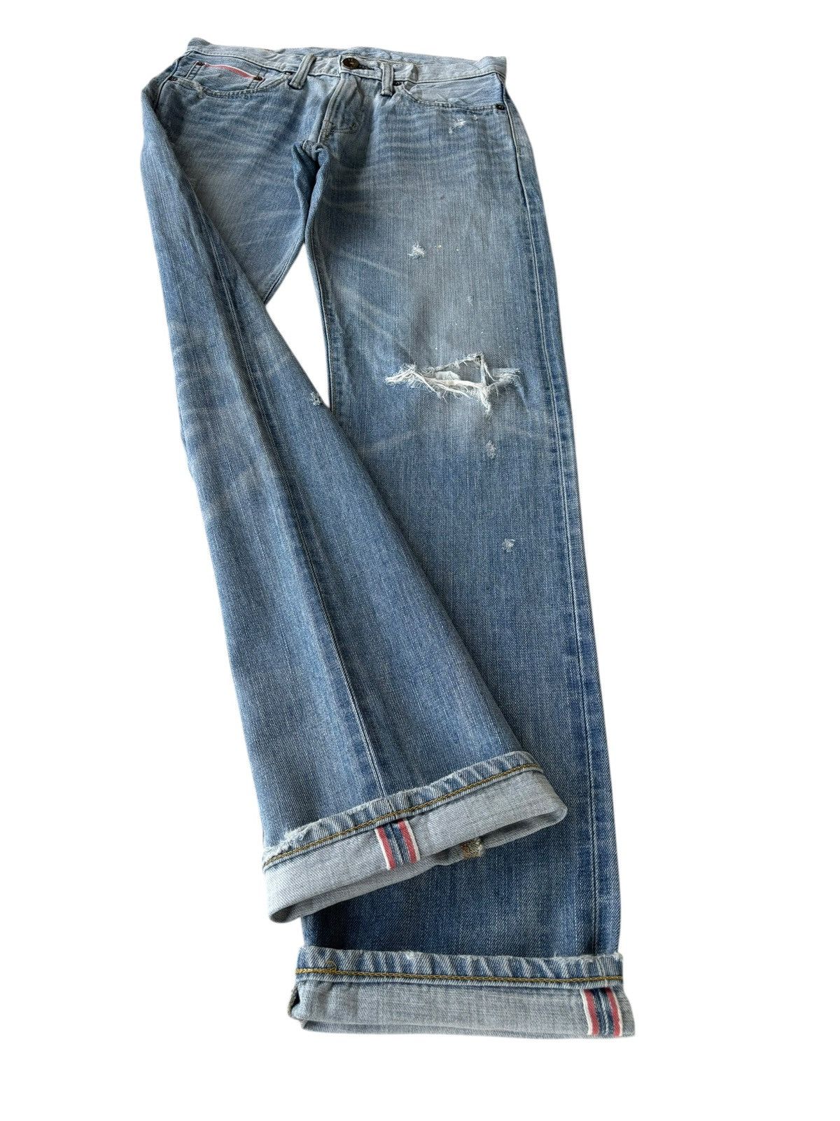 Kapital 💥EDWIN 505zx SELVEDGE DENIM BUCKLE BACK BLUE WASH JEANS Size US 30 / EU 46 - 1 Thumbnail