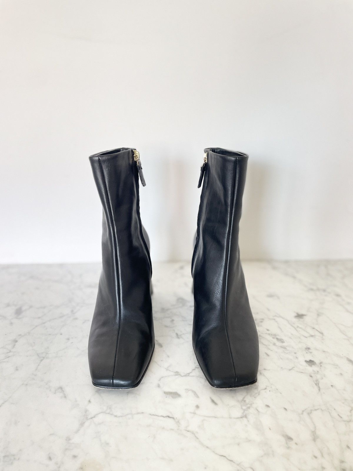 Other Souliers Martinez Leather Boots | Square Toe | Size 39 Size US 8.5 / IT 38.5 - 3 Thumbnail