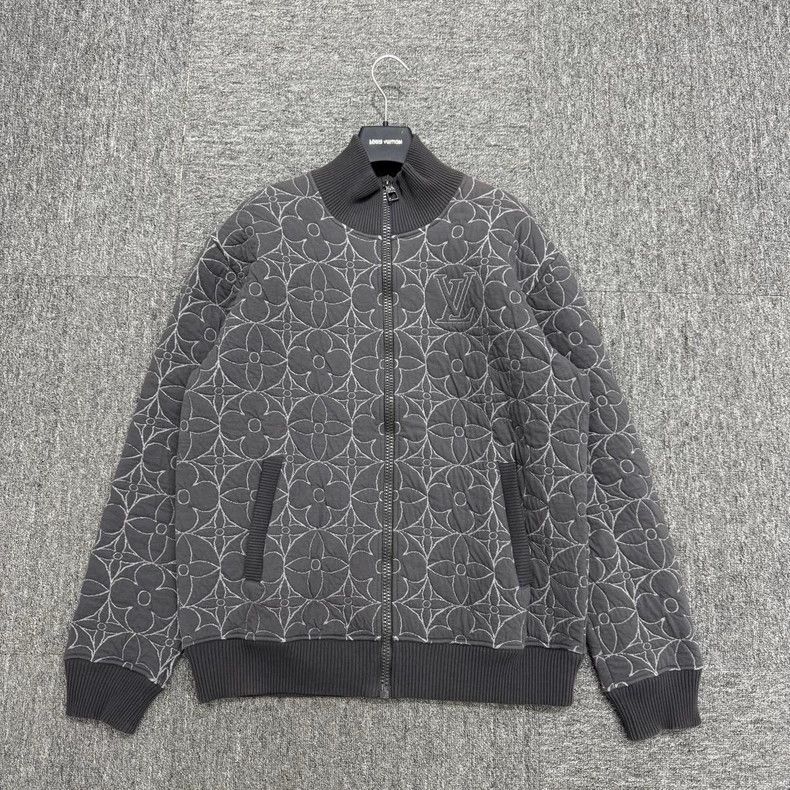 Louis Vuitton Louis Vuitton Quilted Jacket in Gray- DMC Size US XL / EU 56 / 4 - 1 Thumbnail