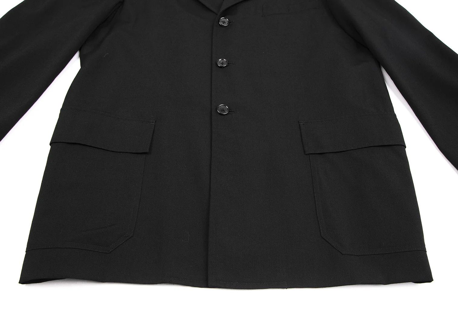 Jean Paul Gaultier Wool Gabardine Long Jacket in Black Size 3 Size US L / EU 52-54 / 3 - 11 Thumbnail