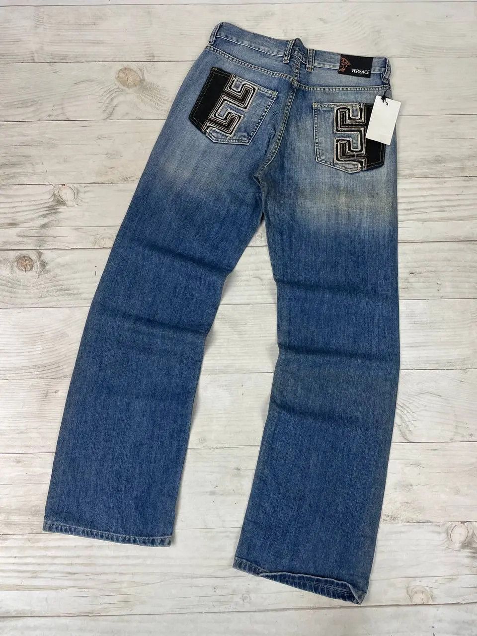 Versace NEW Vintage Versace Classic V2 Big Logo Baggy Jeans 90s Size US 32 / EU 48 - 1 Thumbnail