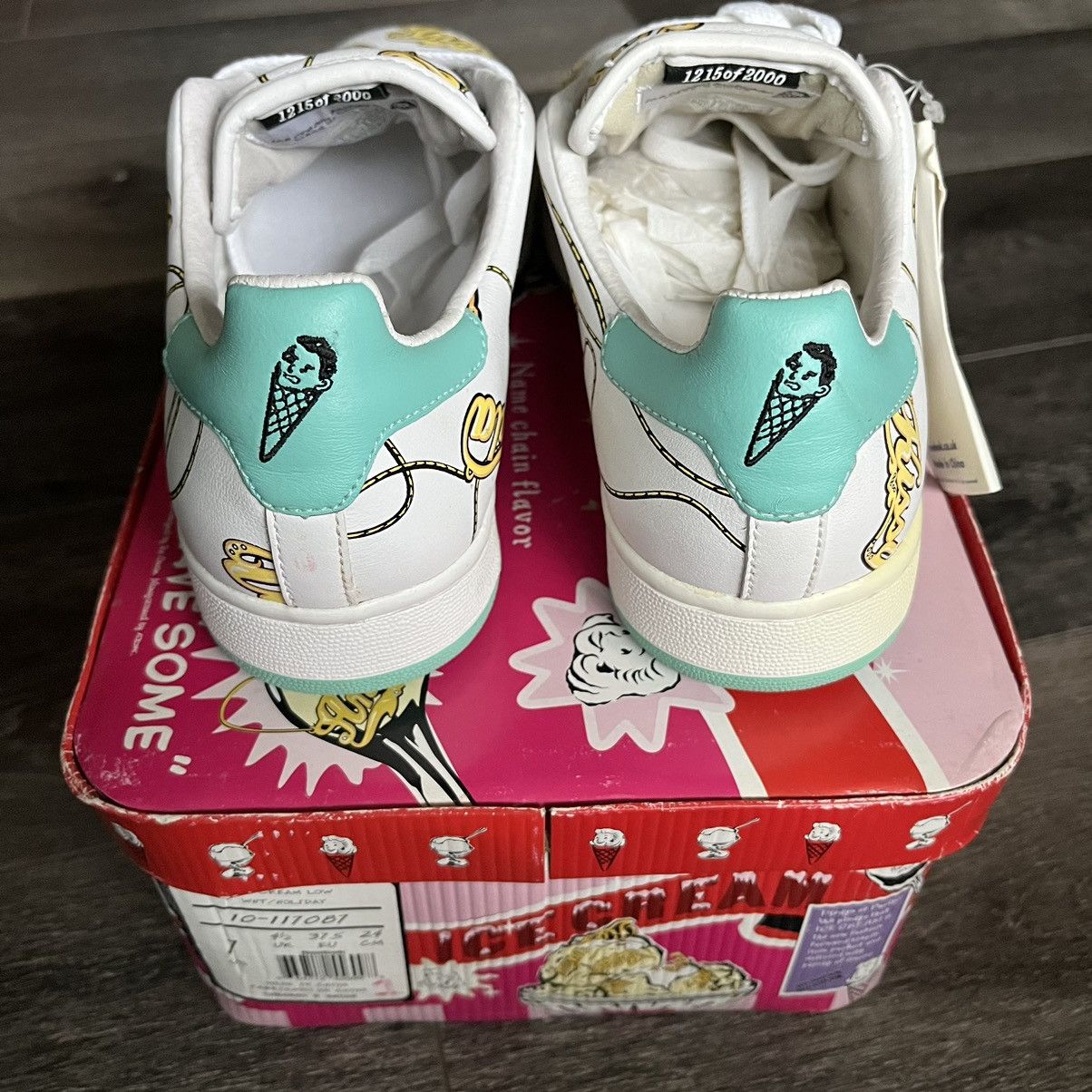 Pharrell RARE OG BBC ICE CREAM REEBOK NAME CHAIN BOUTIQUE LOW SHOES Size US 8 / IT 38 - 4 Thumbnail