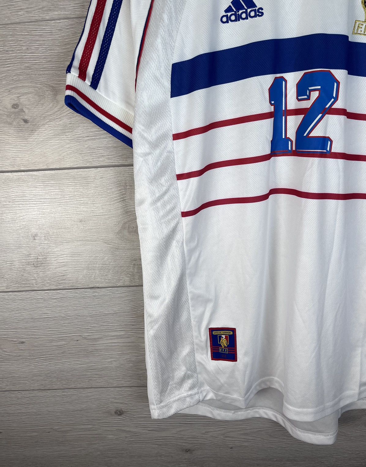 Vintage Vintage men’s soccer jersey Adidas France 🇫🇷 #12 Hanry Size US L / EU 52-54 / 3 - 6 Thumbnail