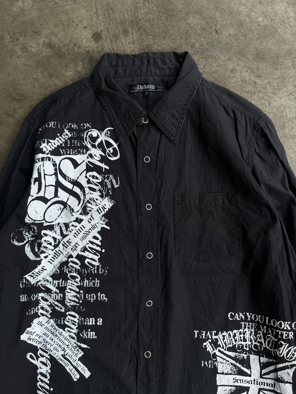 If Six Was Nine JAPANESE DADAIST POEM GOTHIC SEDITIONARIES PUNK STYLE SHIRTS Size US M / EU 48-50 / 2 - 6 Thumbnail