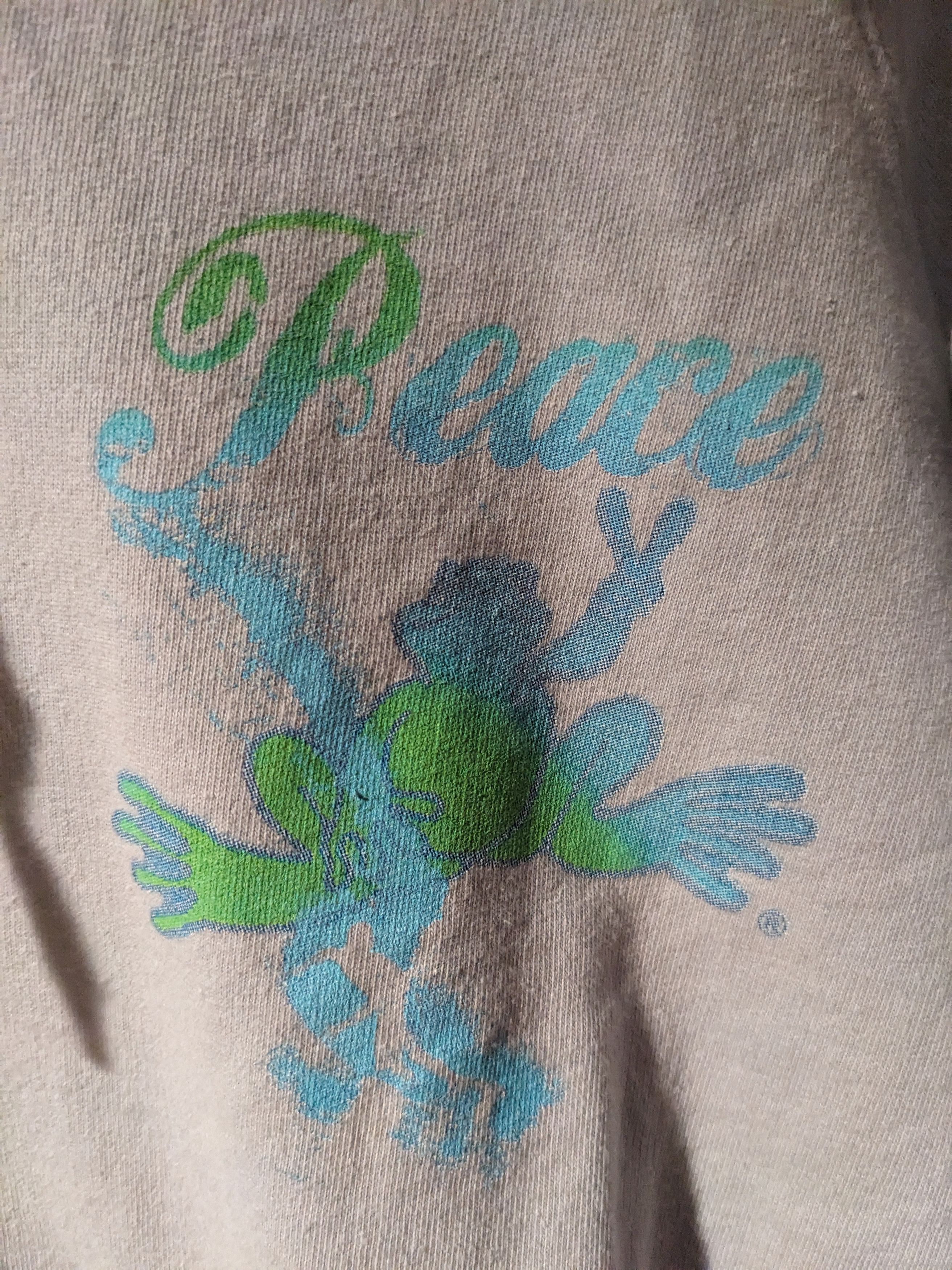 Designer × Vintage Vintage Y2K Peace Frogs Animal Nature Large Full Zip Hoodie Size L / US 10 / IT 46 - 4 Thumbnail