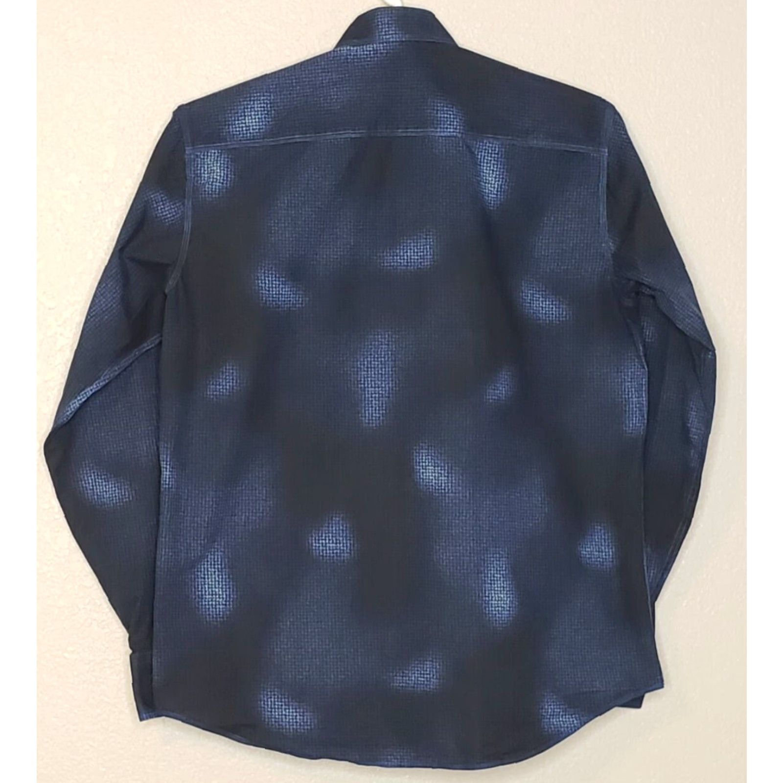 BUGATCHI Bugatchi Mens Button-Up Shirt L/S Blue Classic Fit Collared w/ Pocket, Medium Size US M / EU 48-50 / 2 - 2 Thumbnail