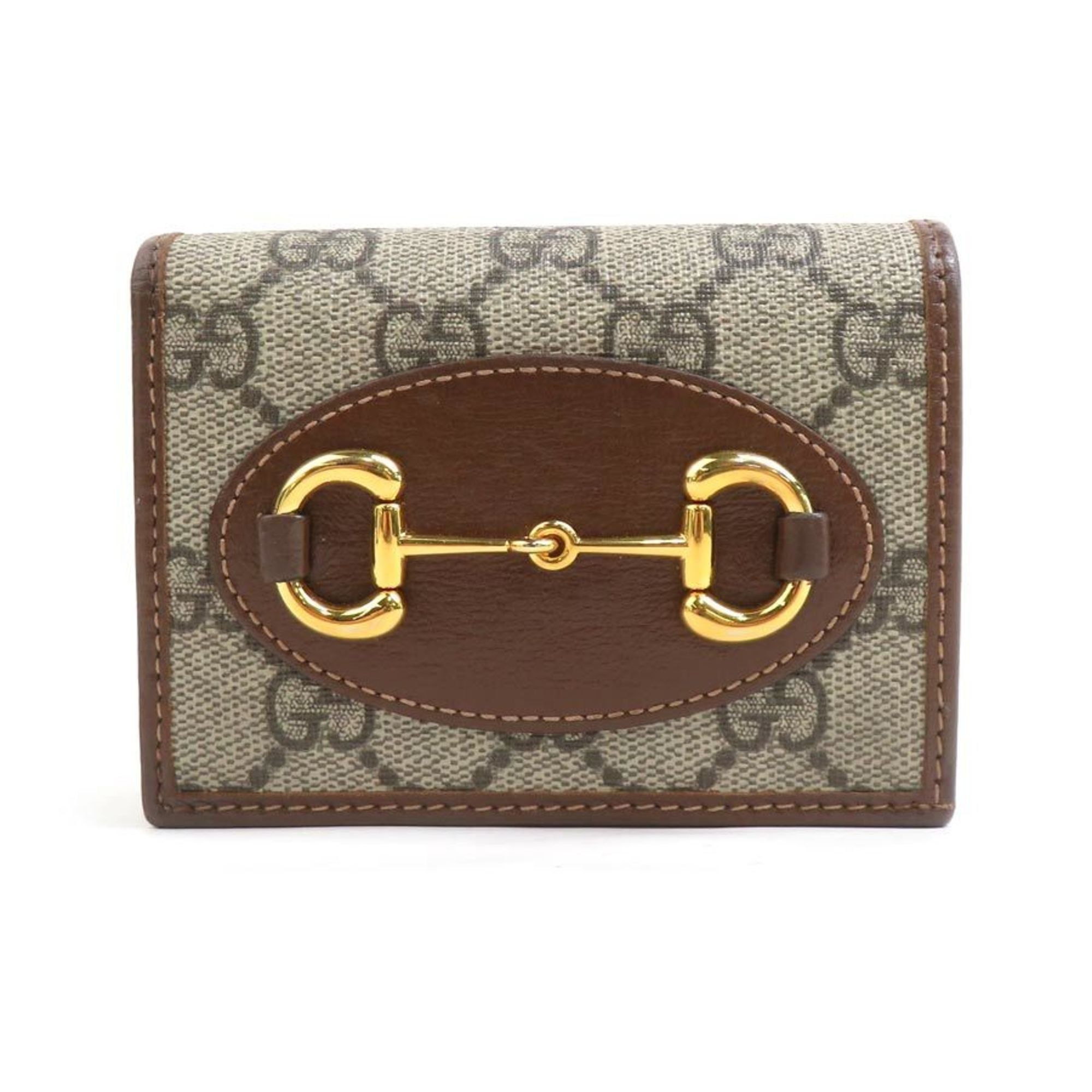 Gucci Gucci Horsebit Bifold Wallet in GG Supreme Canvas, Brown, 621887 (h31430a) Size ONE SIZE - 1 Thumbnail