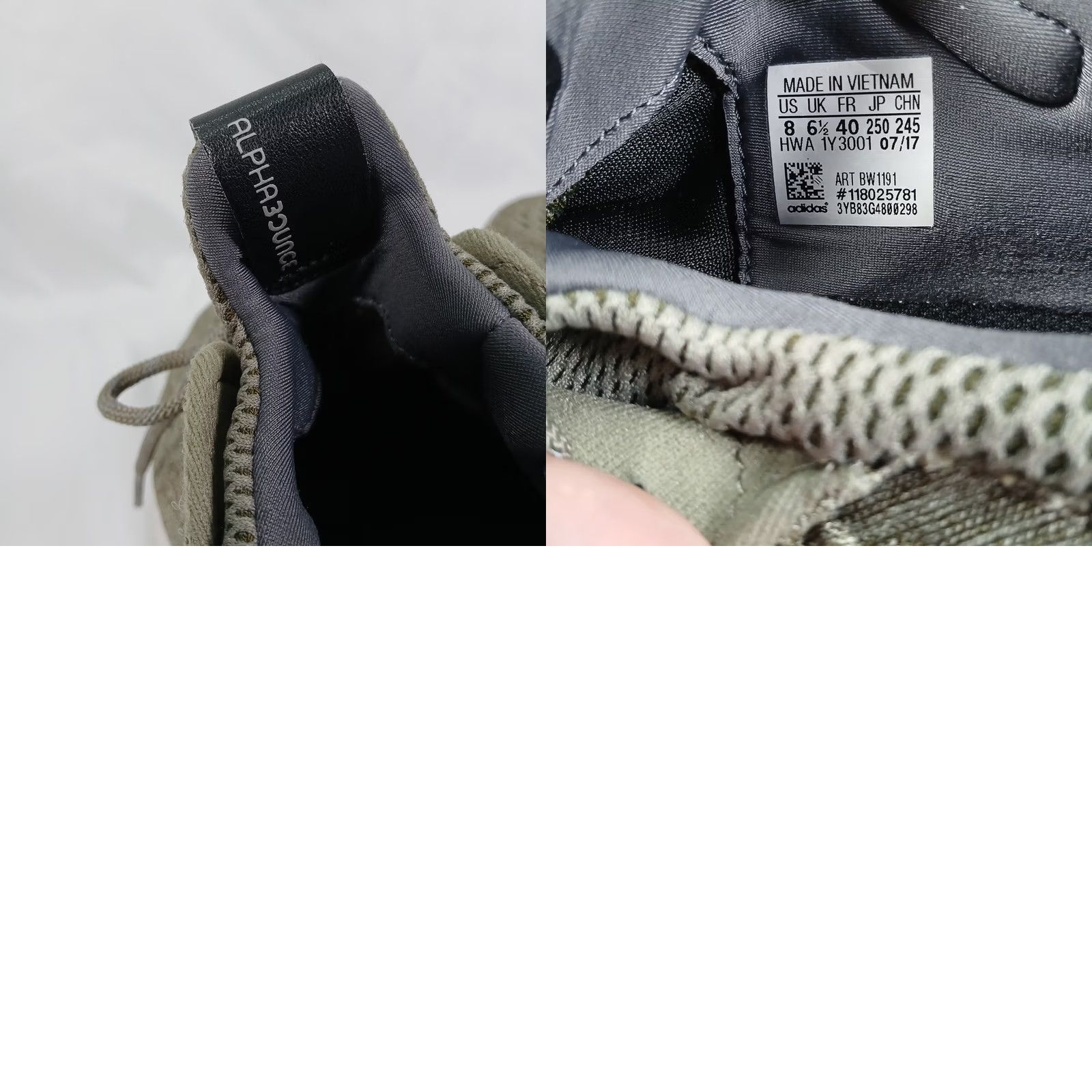 Adidas Adidas Alphabounce Beyond Men 8 Olive Cushioned Knit Running Sneaker Size US 8 / EU 41 - 9 Thumbnail