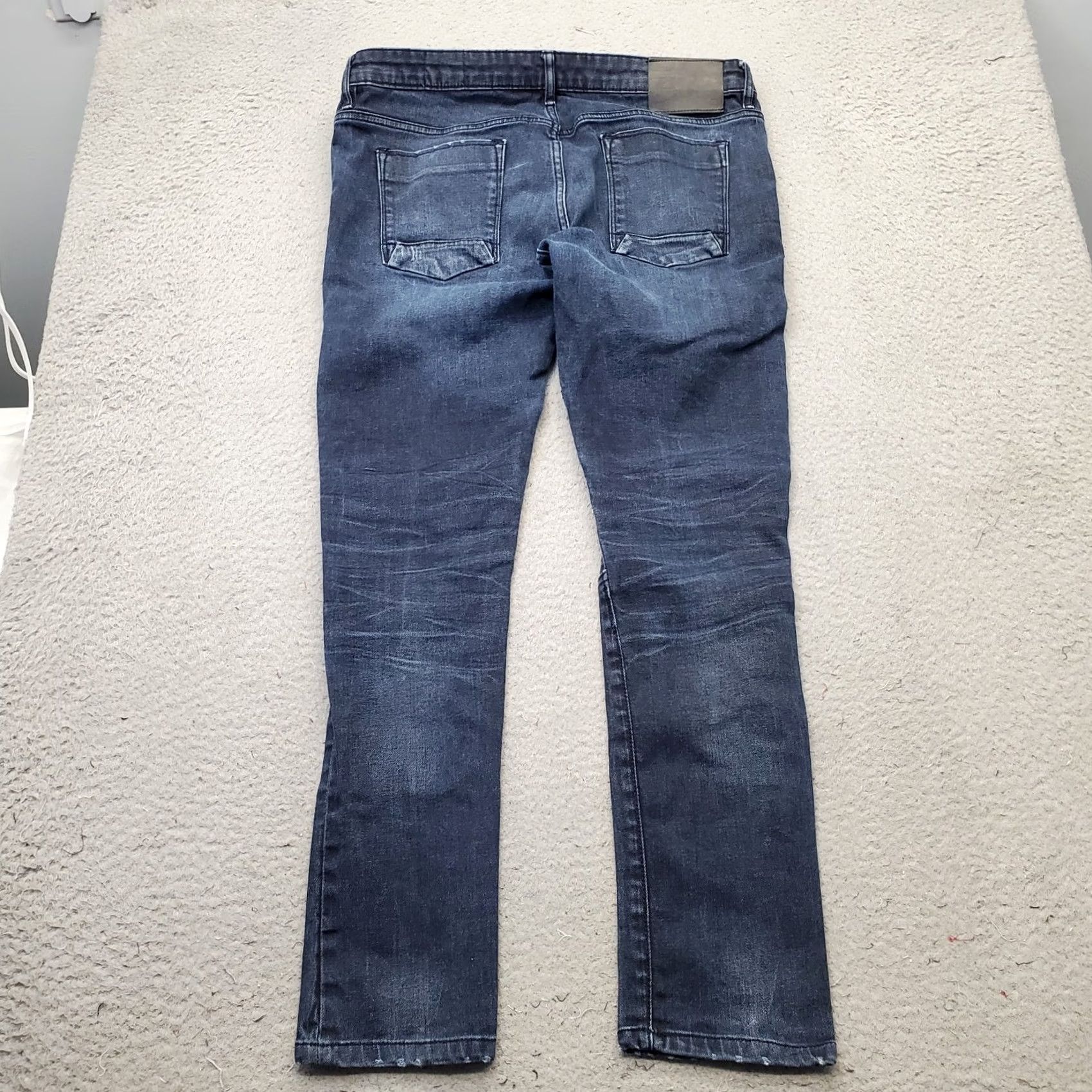 Denim & Co. Denim Co. Jeans Mens 36x32 Blue Denim Comfy Flex Stretch Distressed Skinny Leg Size US 36 / EU 52 - 2 Thumbnail