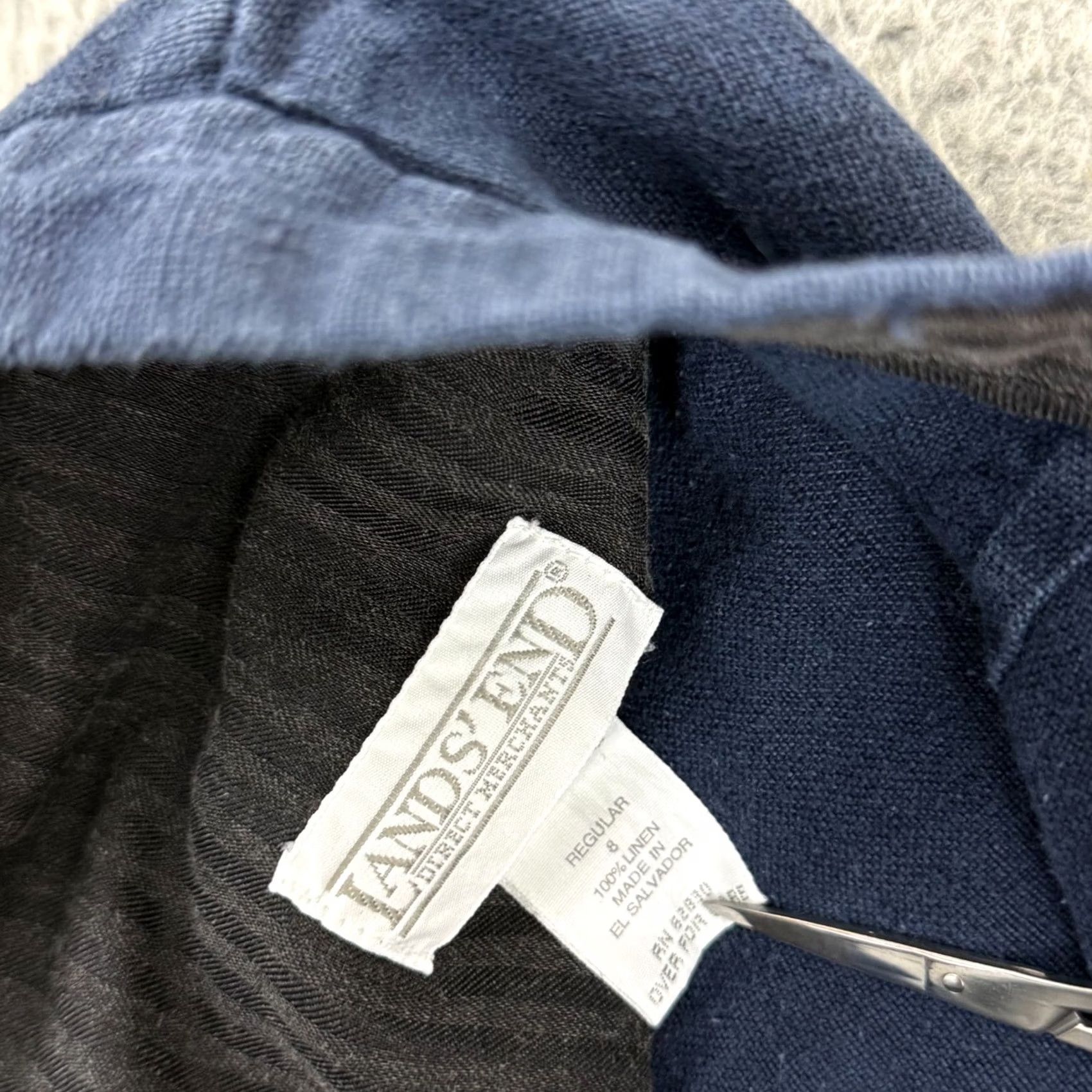 Lands' End VINTAGE Lands' End Shorts Womens 6 Blue Linen High Rise Bermuda Boho Casual 8" Classic 80s 90s USA Mens Women Girls Boys Size 28" / US 6 / IT 42 - 7 Thumbnail