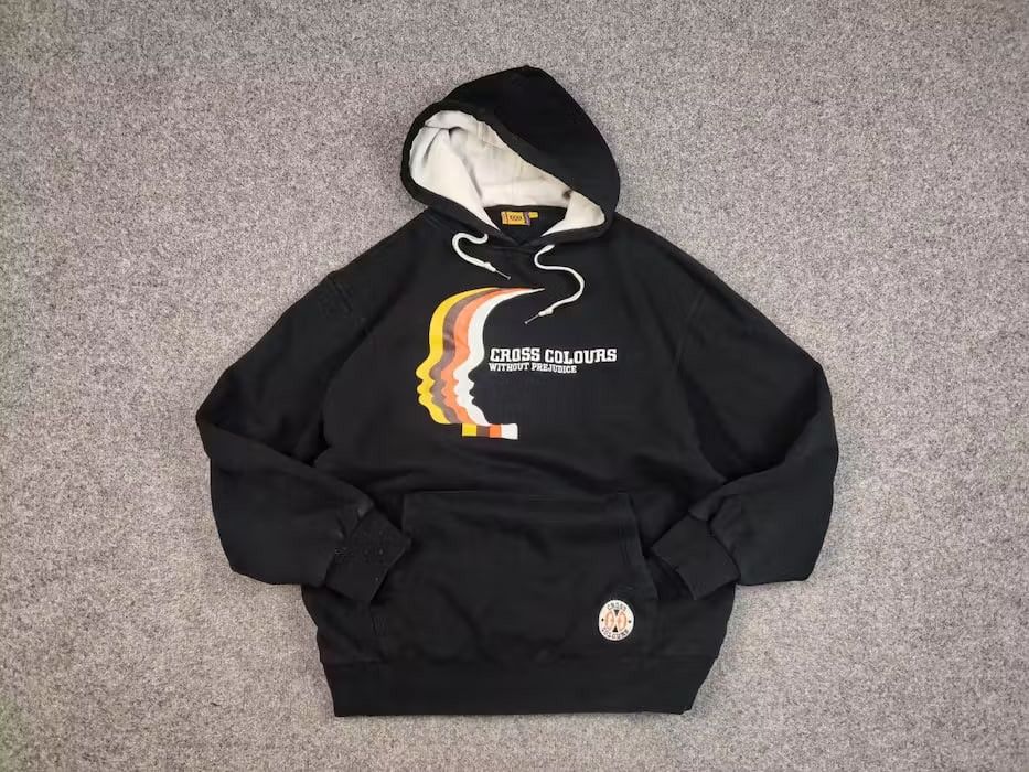 Cross Colours Vintage 90’s Cross Colours Without Prejudice Hip Hop Hoodie Size US L / EU 52-54 / 3 - 4 Thumbnail