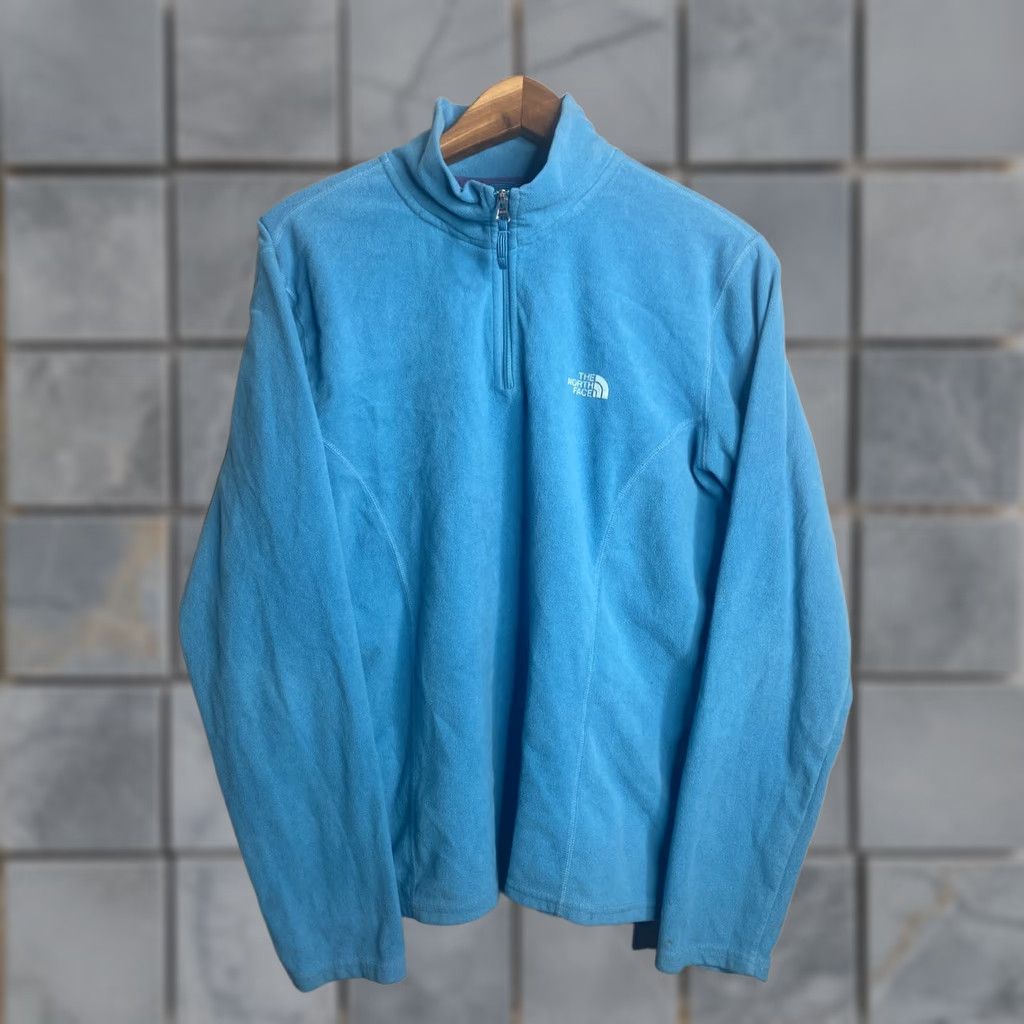 The North Face The North Face Women’s TKA 100 1/4 Zip Glacier Fleece Blue Size L Size L / US 10 / IT 46 - 1 Thumbnail