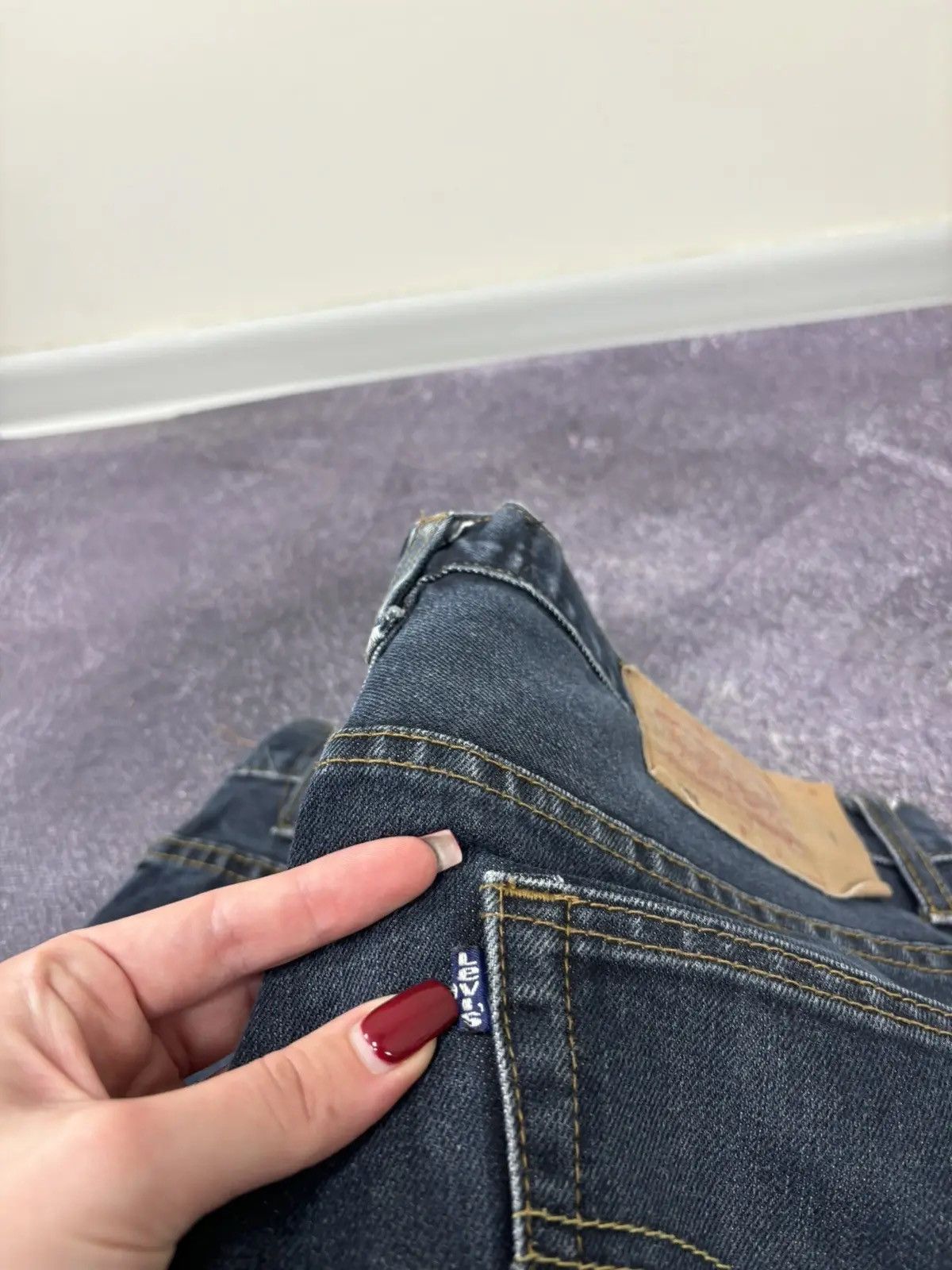Levi's × Vintage Vintage Levi’s 501 Big Blue Tab USA Denim Baggy Jeans Size US 38 / EU 54 - 6 Thumbnail