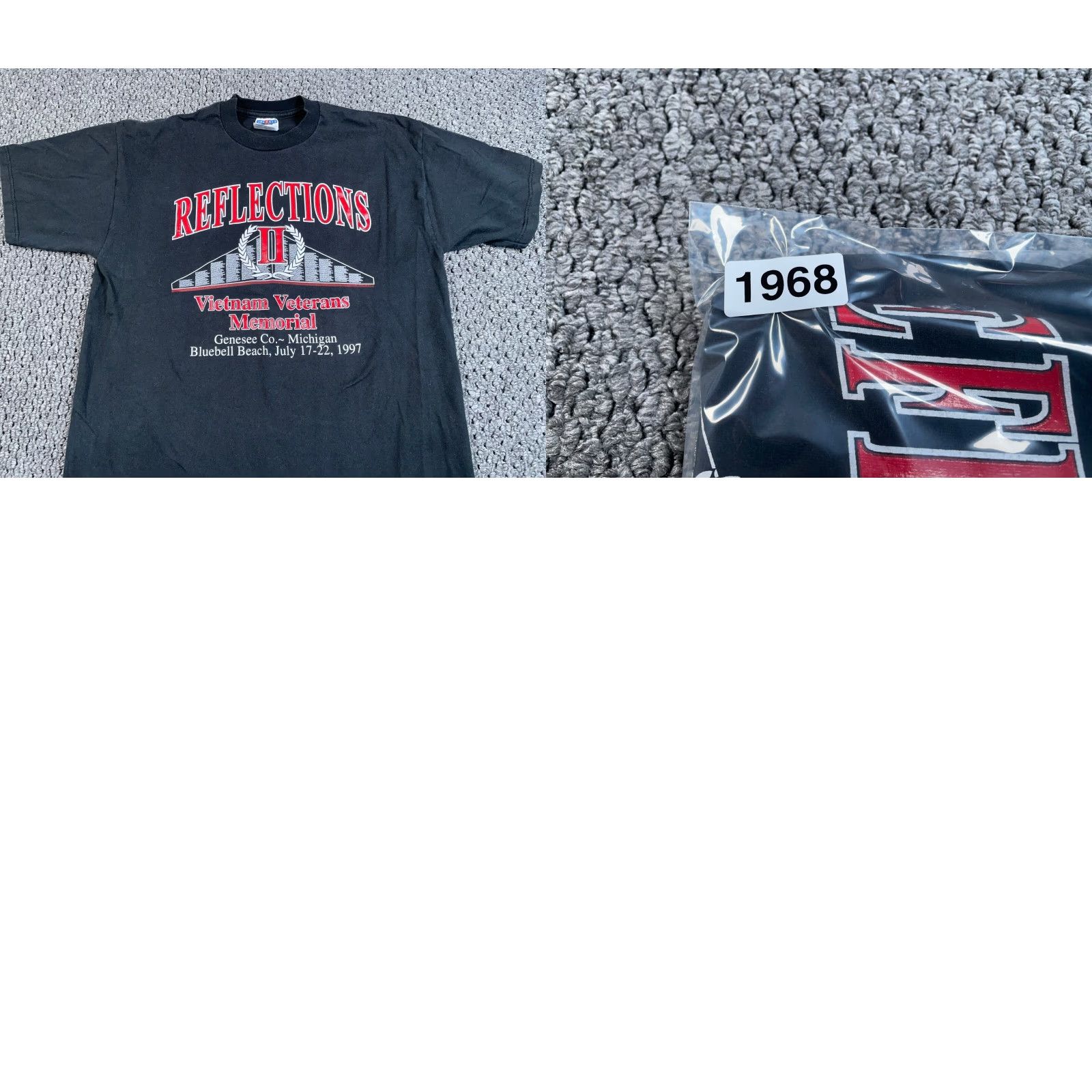 Jerzees VINTAGE 1997 Vietnam Veterans Memorial T-Shirt Jerzees Black 50/50 Adult Large Size US L / EU 52-54 / 3 - 8 Thumbnail