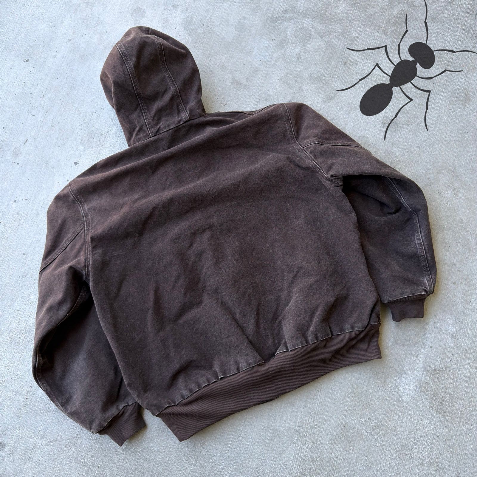 Carhartt × Vintage Carhartt J25 DKB brown active hooded work wear jacket Size US XL / EU 56 / 4 - 6 Thumbnail