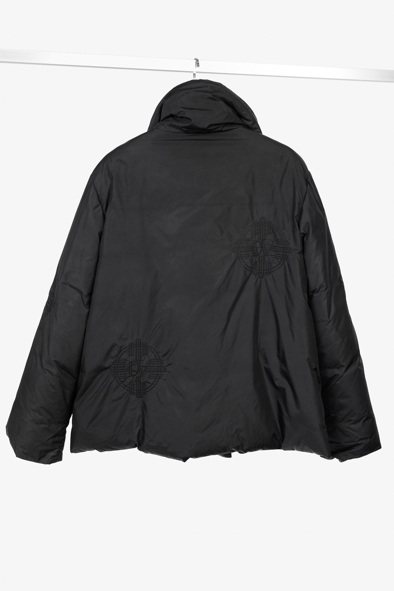 Other Dino Valiano Black Quilted-Medallion Down Jacket Size XL / US 12-14 / IT 48-50 - 2 Thumbnail